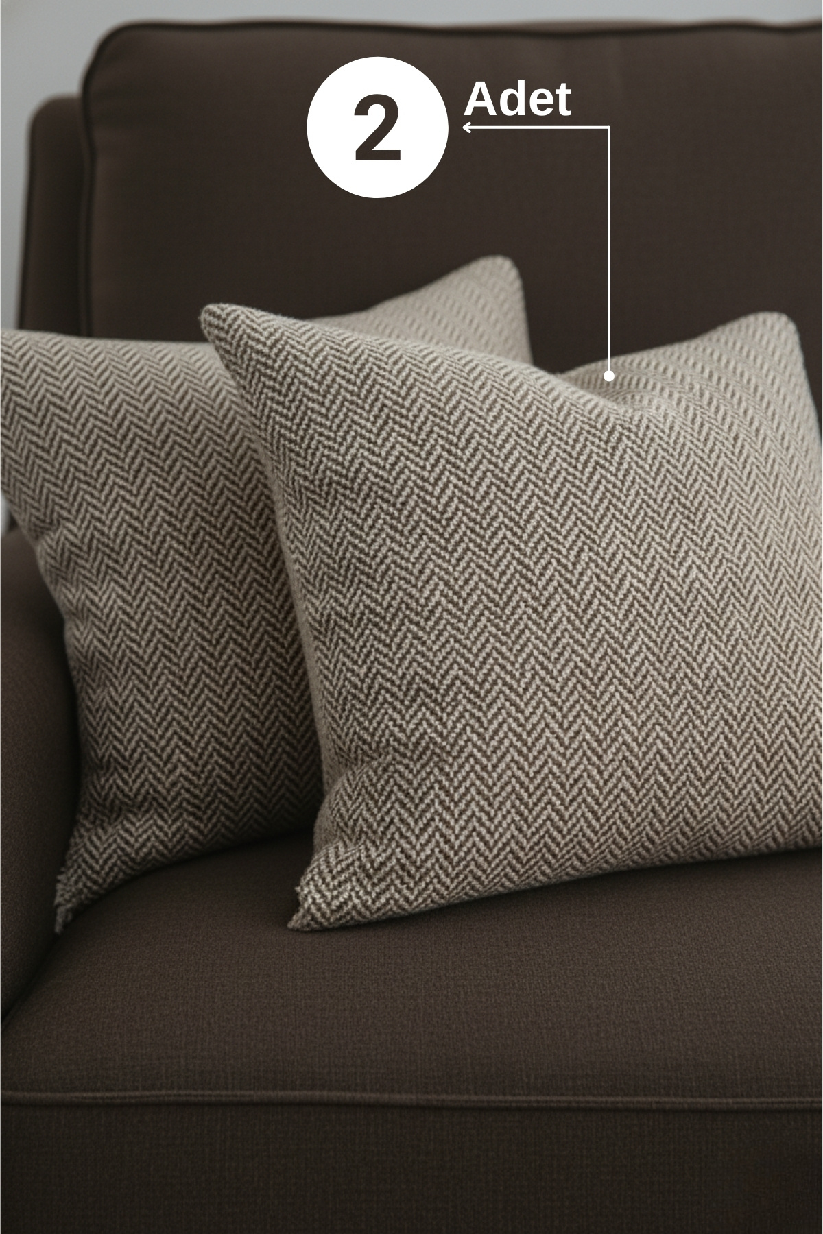 Chevron Bohemian Decorative Punch Pillow Case | 45x45 Brown