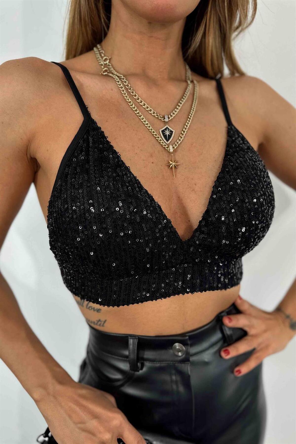 DARK WOMAN PAYET BÜSTİYER KISA CROP
