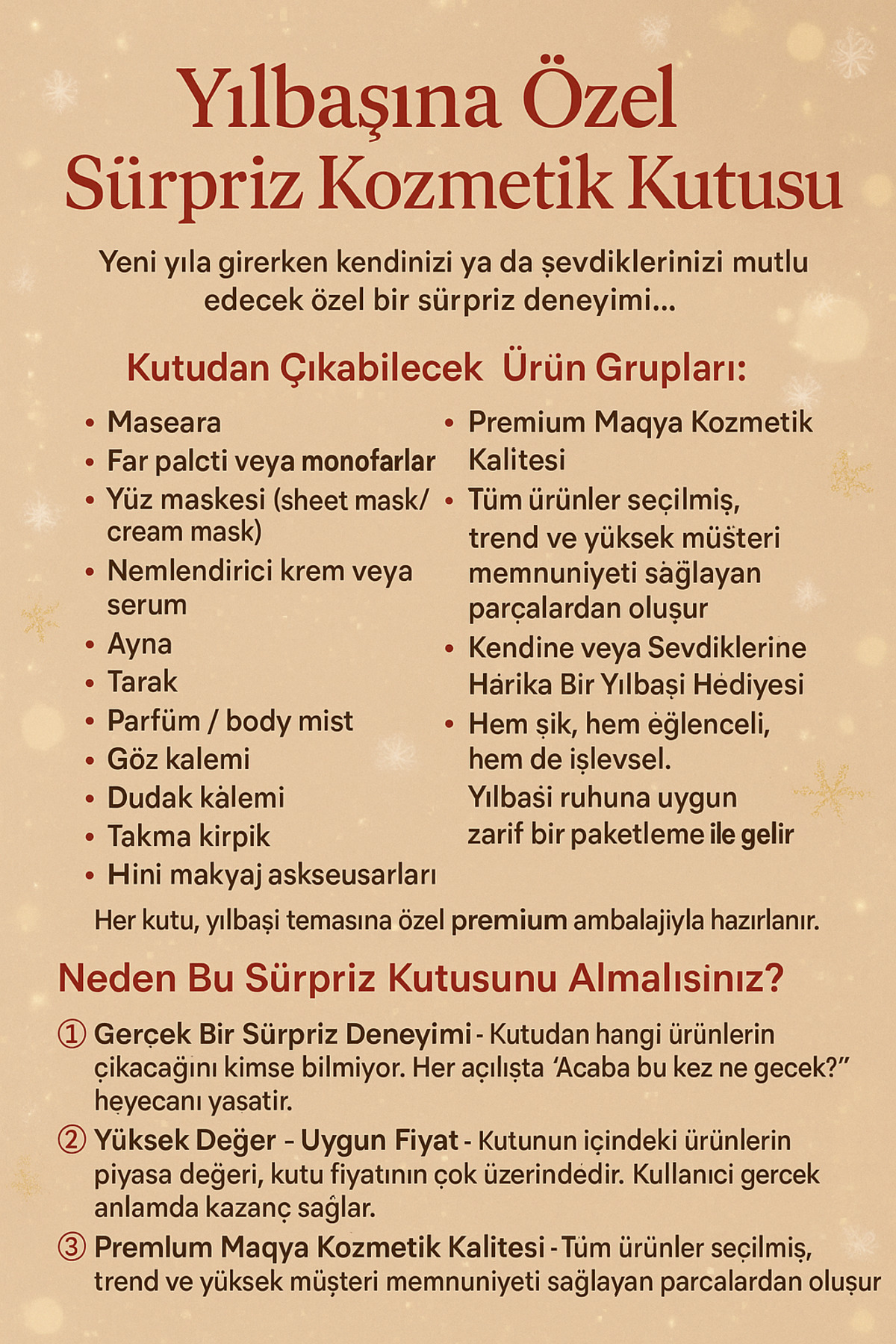 Advent Calendar 2025-YILBAŞI ÖZEL Seti 12 PARÇA | Fondoten,Allık,Far,Parfüm,Tarak ve NİCE ÜRÜN — YILBAŞISET — تصویر 3 از 5