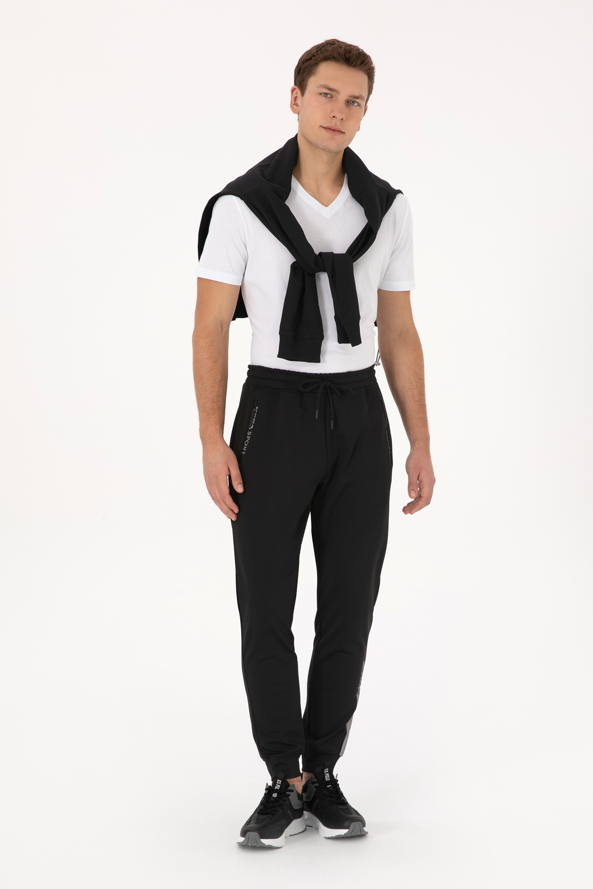 یو اس پولو شلوار ورزشی مردانه مشکی 50309938-VR046