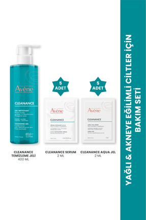 Avene Yağlı & Akneye Eğilimli Ciltler İçin Bakım Seti (Serum + Jel) Hediyeli