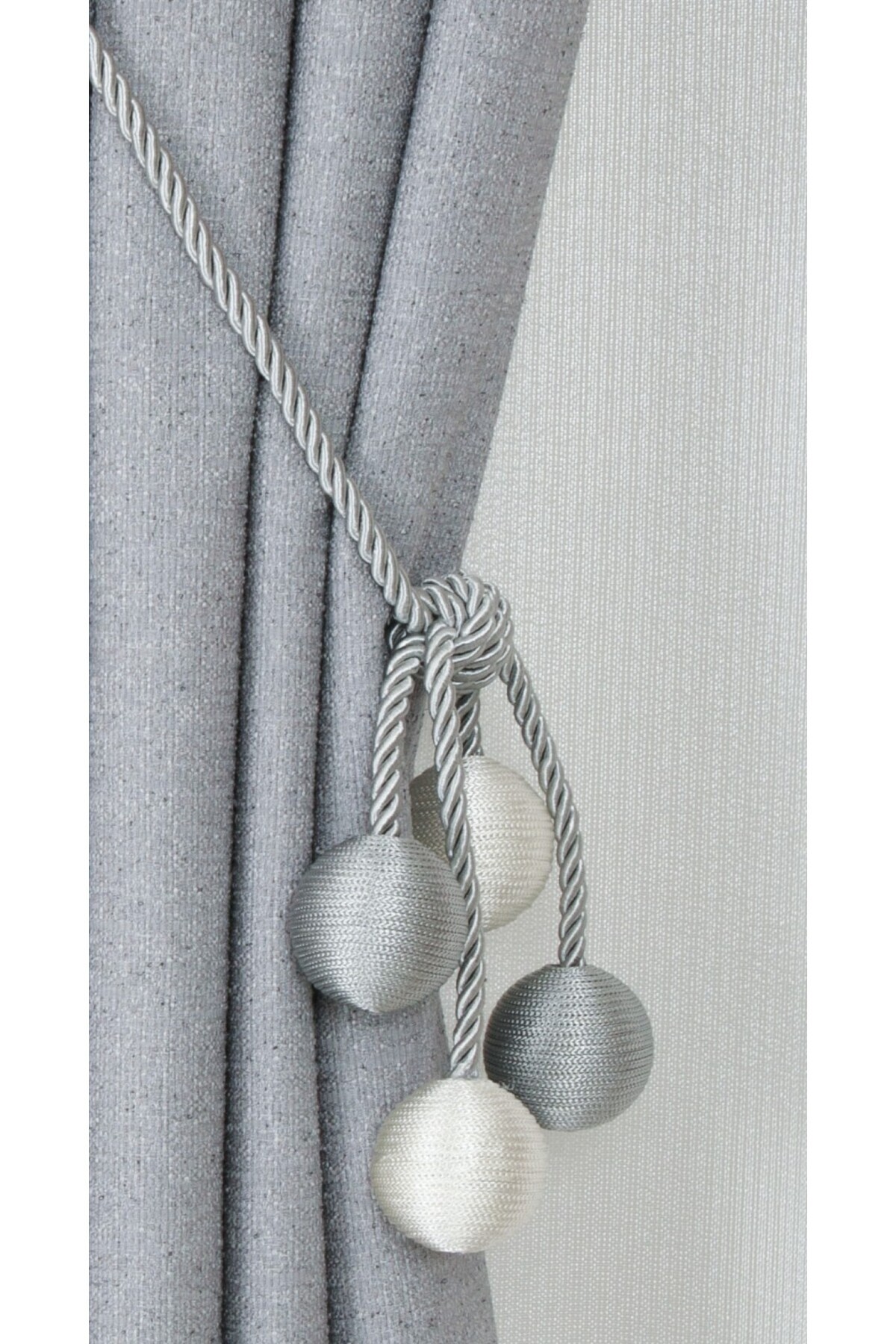 Luxury 4-Ball Rope Winding Ceiling Hanging Collecting Curtain Accessory (Braçol)