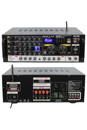 MAGİCVOCE Magicvoice MV-550 2X100w USB/SD/Bluetooth 4 Mikrofon Girişli Stereo...