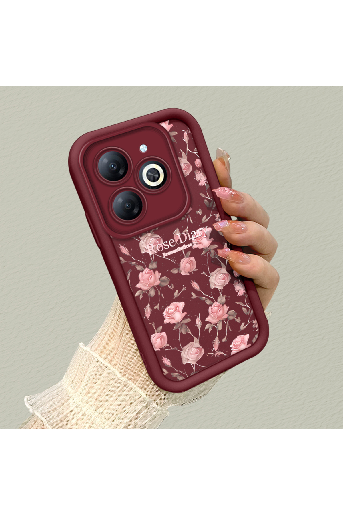 Infinix Smart 8/8 Pro Compatible Flowers Anti-fall Soft Silicone Phone Case
