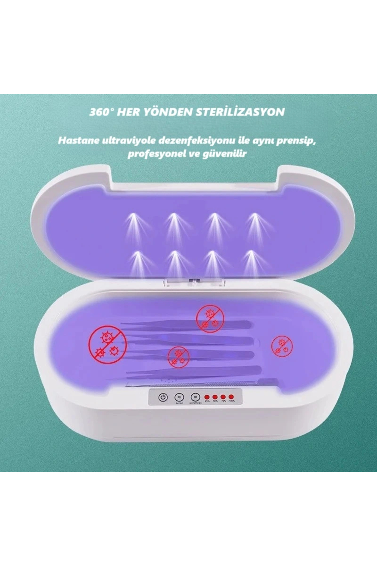 DailyTech Akıllı UV Dezenfeksiyon Kutusu Telefon Aksesuar Maske Takı Sterilizasyon Cihazı fotoğrafı 5 (önizleme)