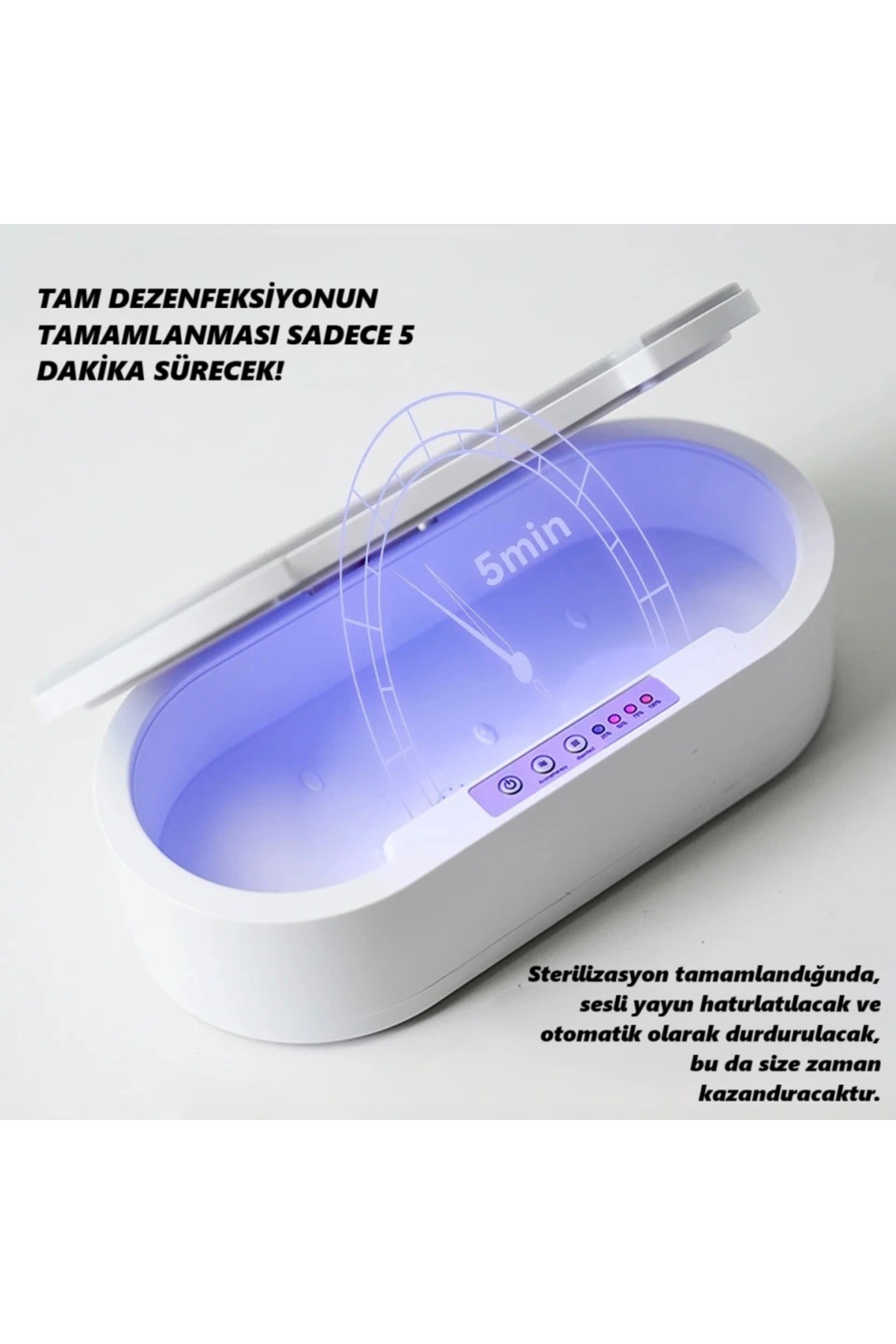 DailyTech Akıllı UV Dezenfeksiyon Kutusu Telefon Aksesuar Maske Takı Sterilizasyon Cihazı fotoğrafı 3 (önizleme)