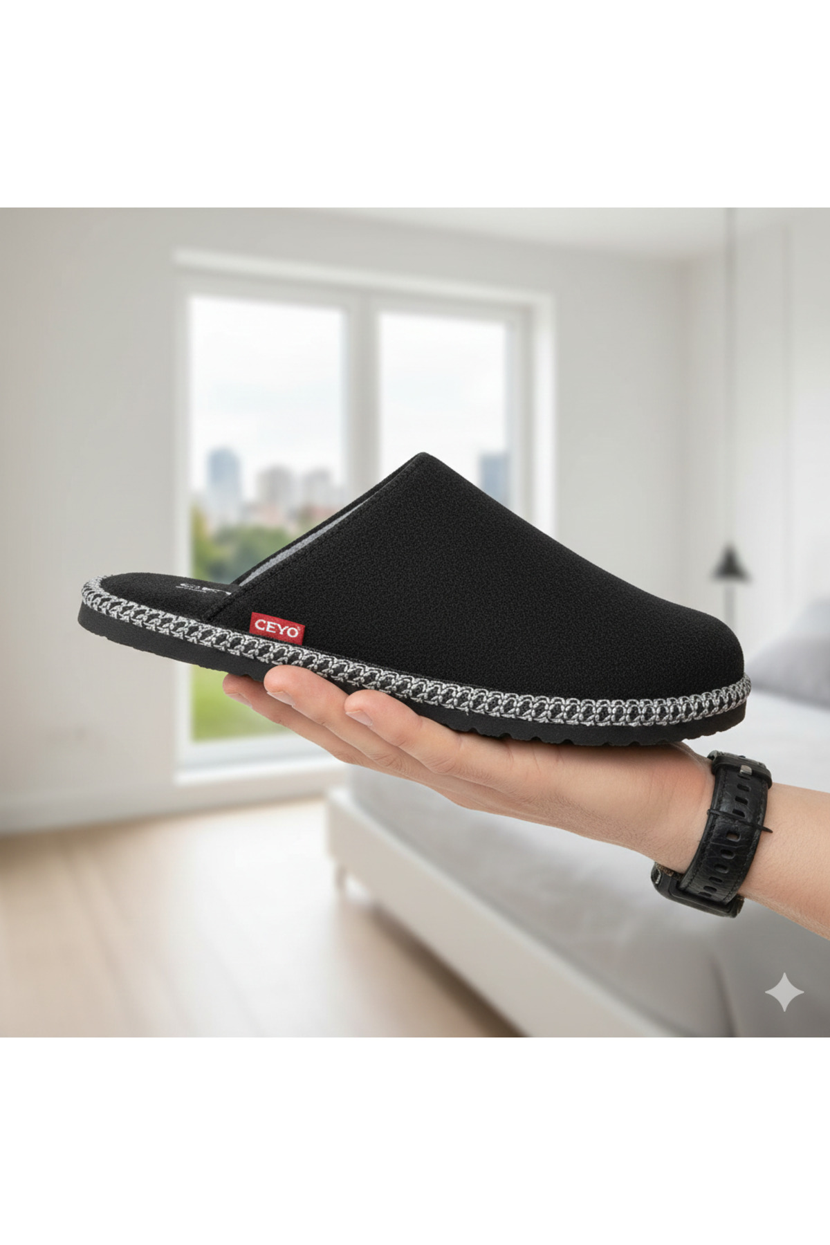 Ceyo Easy-M Ultra Hafif Ortopedik Kışlık Erkek Terlik görsel 7
