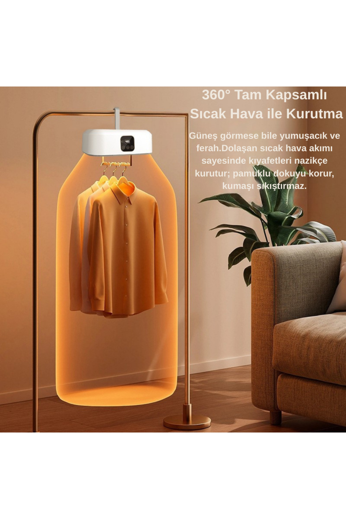 Buldug Katlanabilir Askılı Kıyafet Kurutma Makinesi 600W Hızlı Kurutma UV Sterilizasyon – Portatif
