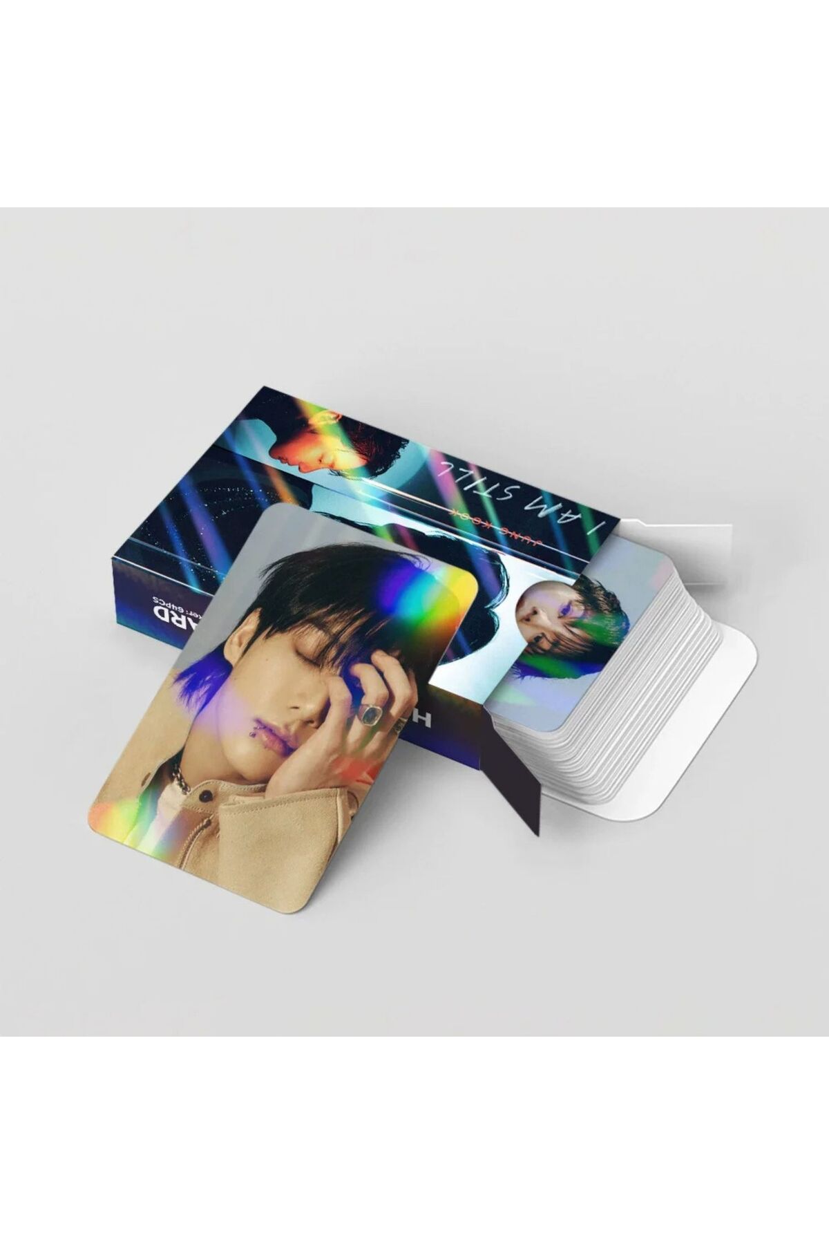 Kpop Dünyasi BTS Jungkook '' Golden '' Çift Yön Baskılı Hologramlı