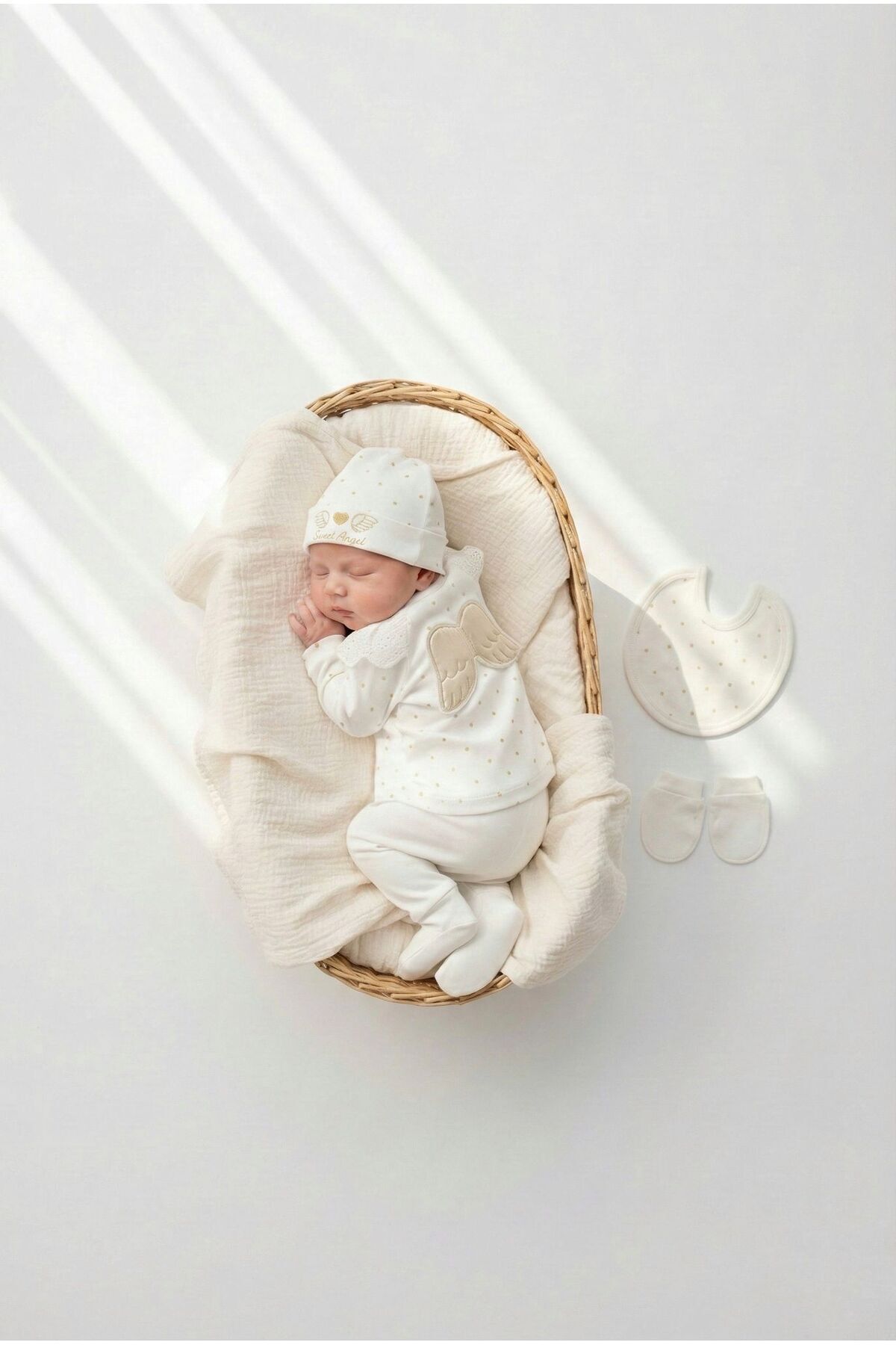 yukobaby bebeğiniz için en doğalı Kız Bebek Melek Kanatlı 5'li Yenidoğan Hastane Çıkışı Set yk2027 fotoğrafı 2 (önizleme)