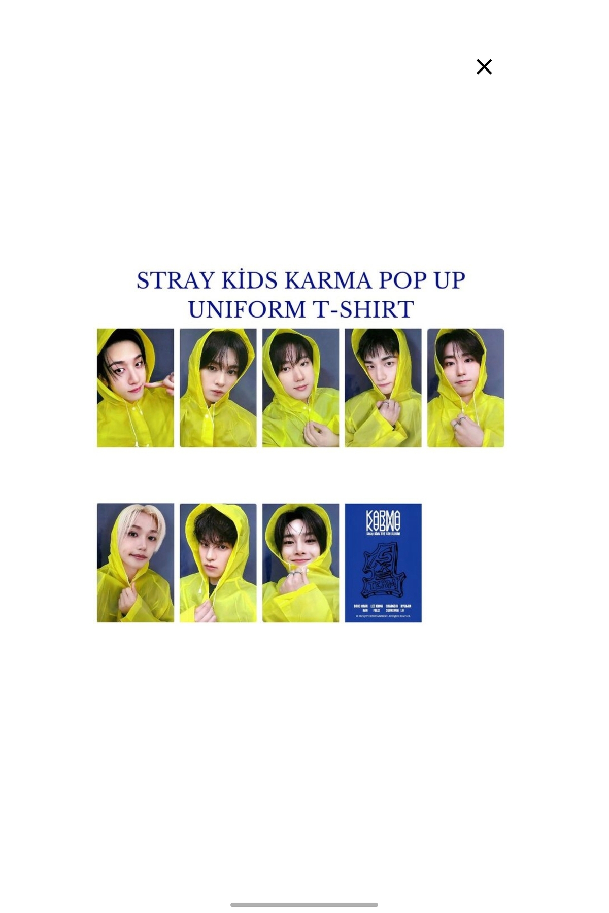 Sntay STRAY KİDS FOTOKART SETİ KARMA POP UP UNIFORM T-SHIRT