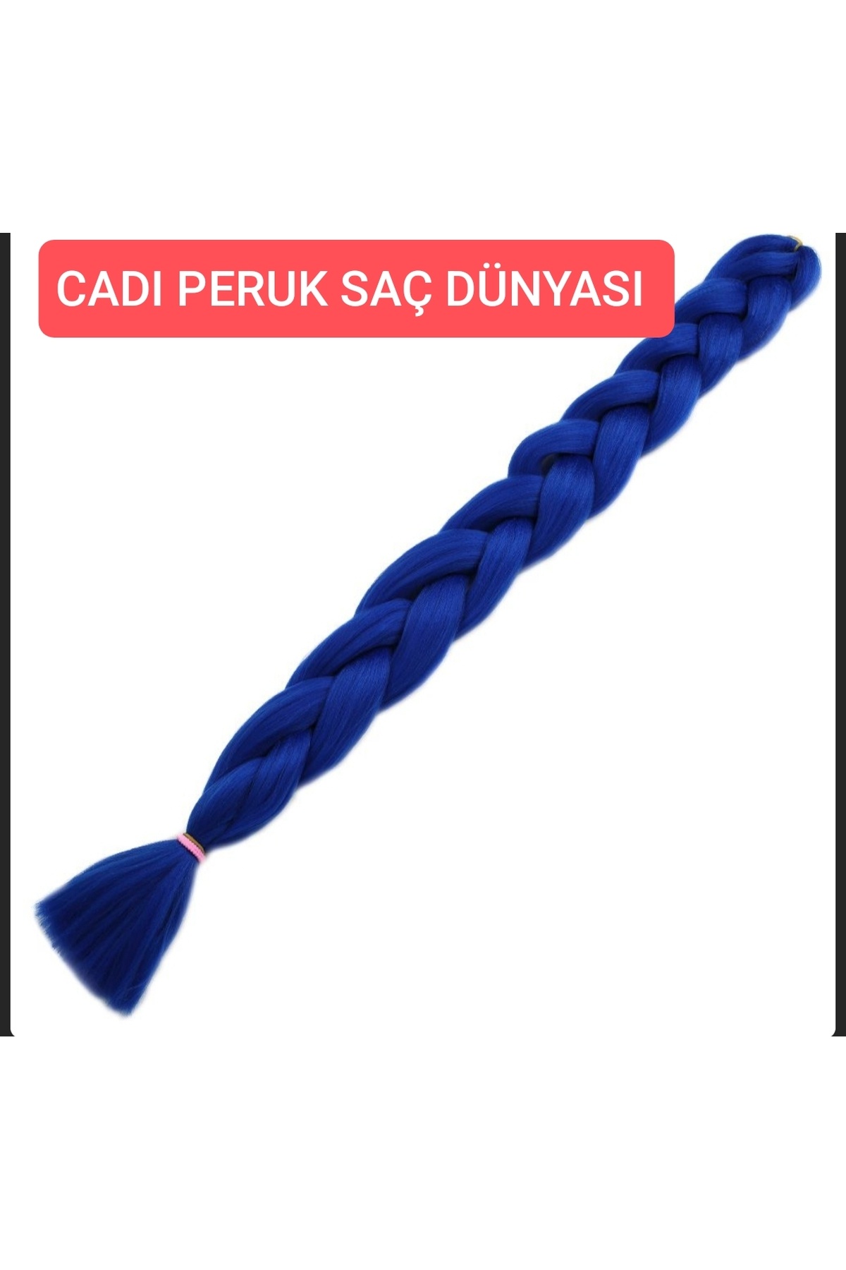 Cadı Peruk Mavi Afrika örgüsü saç 120 Gr