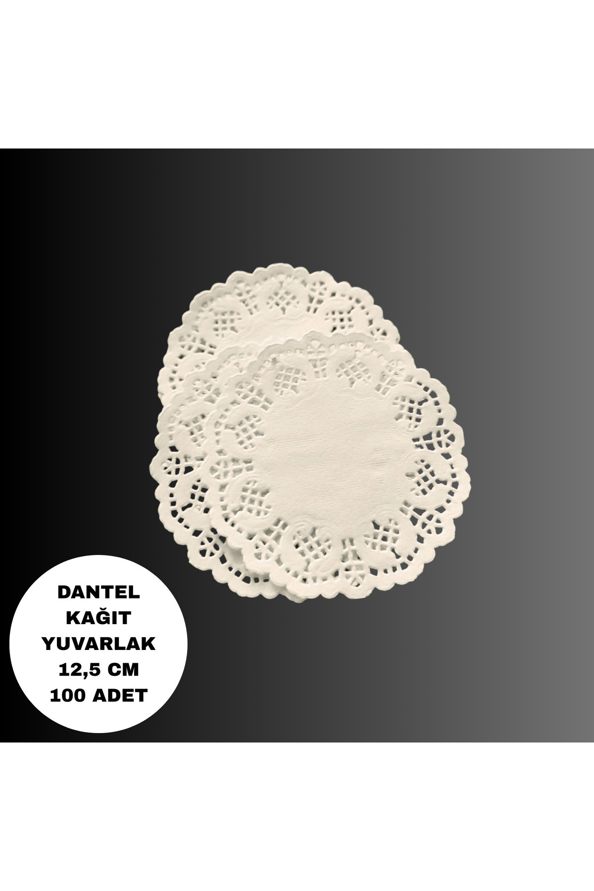BatıDoğu 12,5 cm Yuvarlak Dantel Kâğıt Pasta & Sunum Altlığı 100 adet