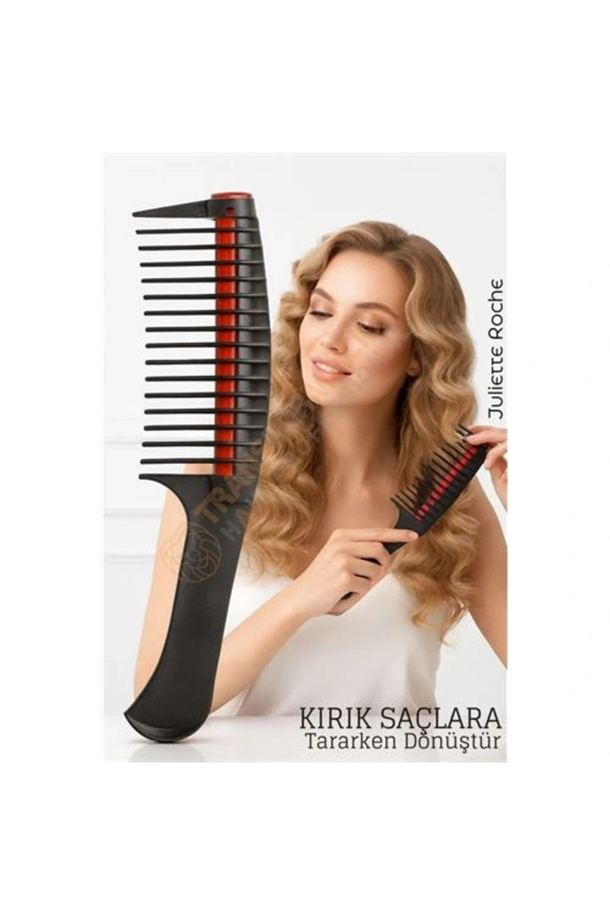 shopwave Profesyonel Kırık Saç Temizleyici Tarak - Saç Bakım Krem Protein Dağıtıcı Tarak Bukle Tarağı