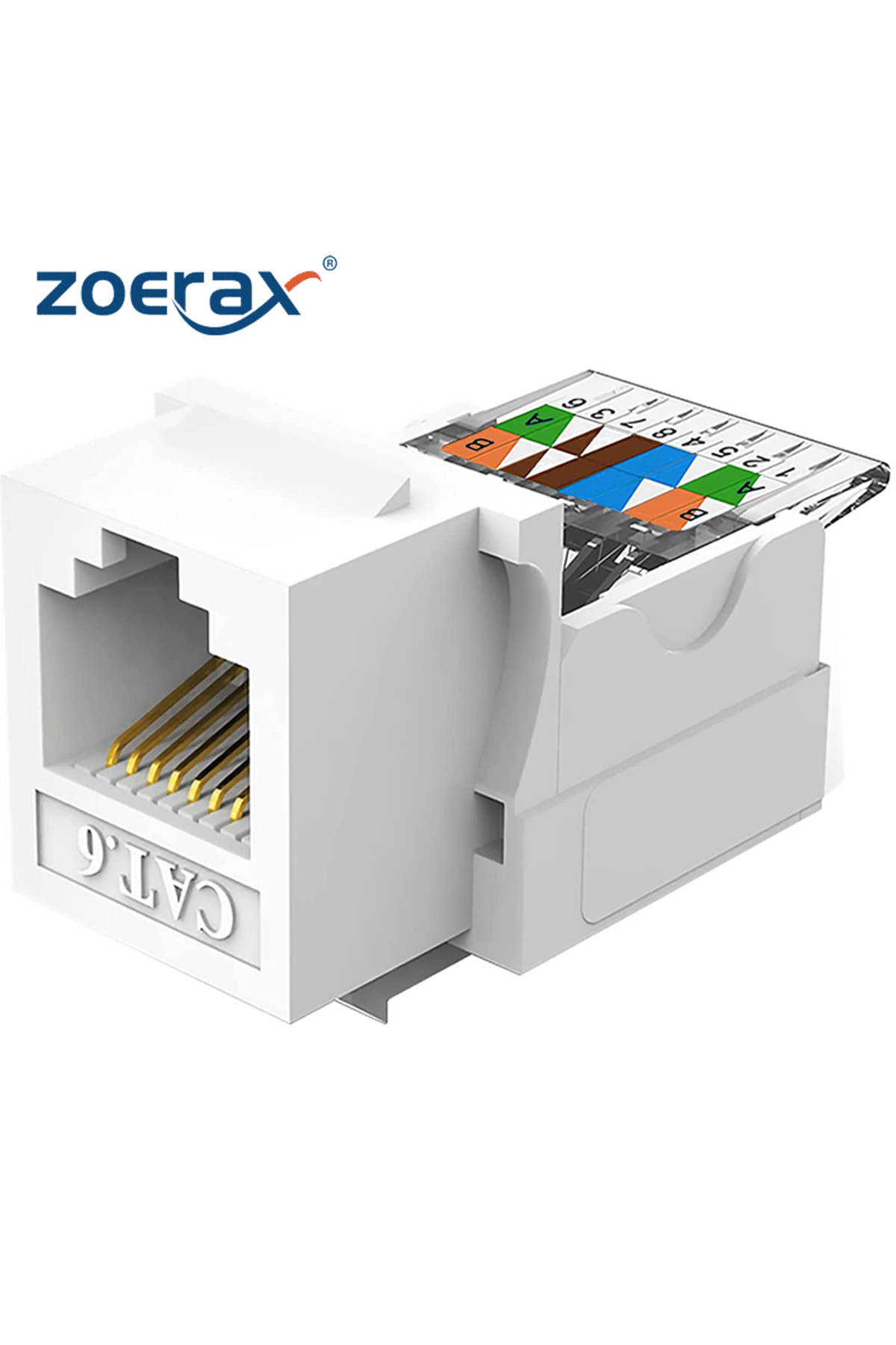 Choice 6 قطع من ZOERAX، مقبس RJ45 Keystone بدون أدوات Cat6، لا يتطلب ...