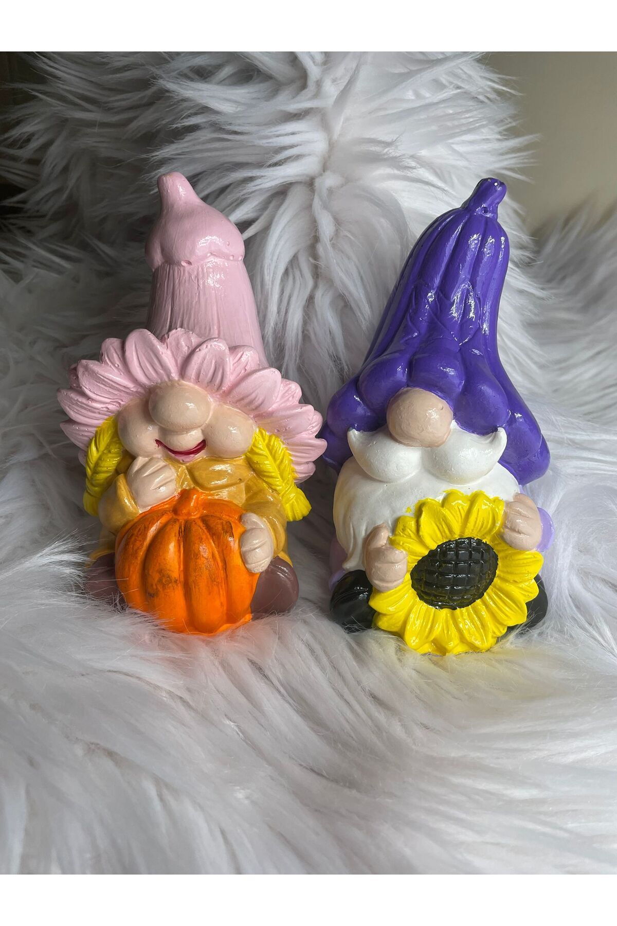 Handmade Colorful DwarfBiblo-Stone Powder Figure, Home and Garden Decor (16cm)