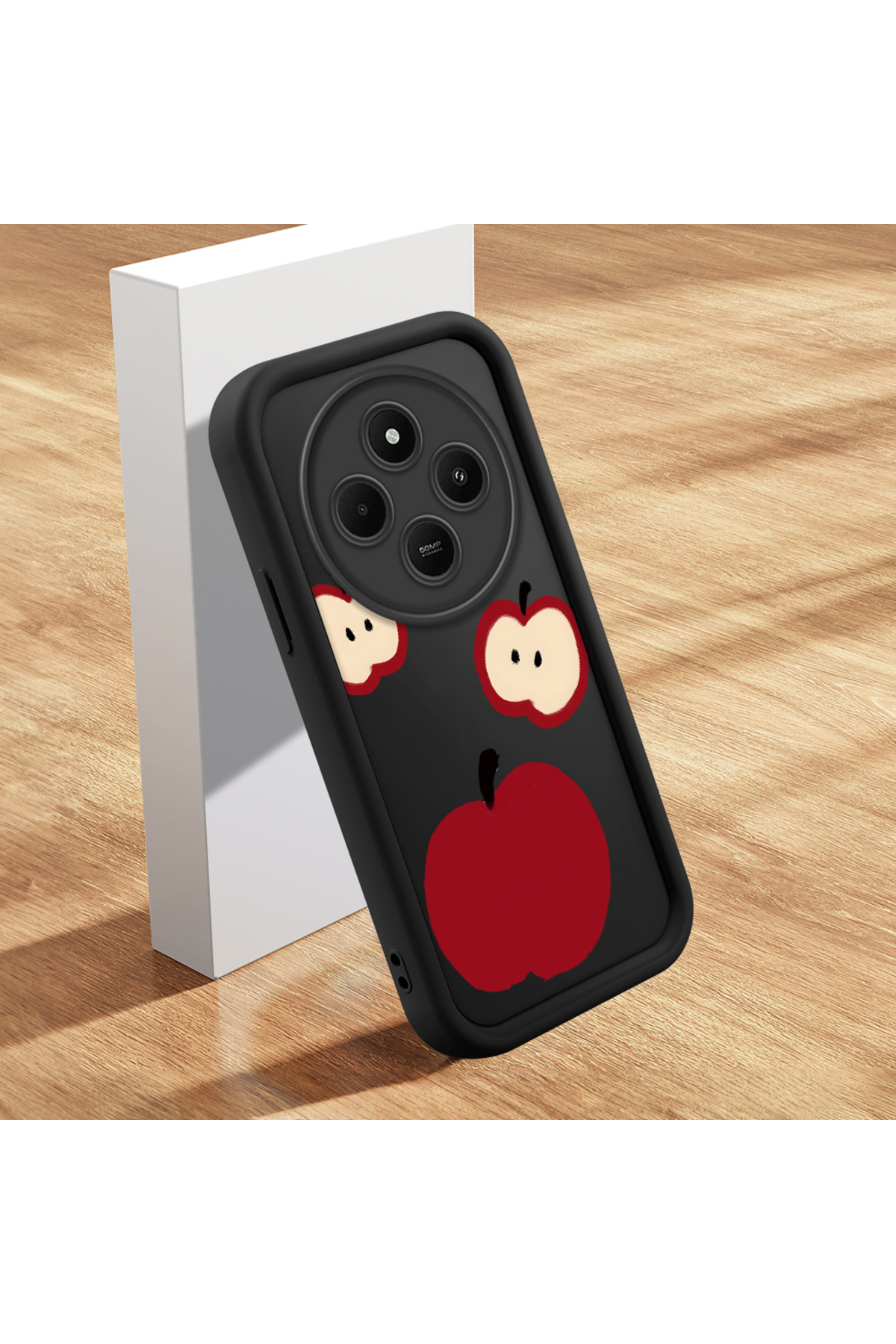 Xiaomi Redmi 14c Compatible Black Silicone Fun Pattern Shock Absorber Phone Case