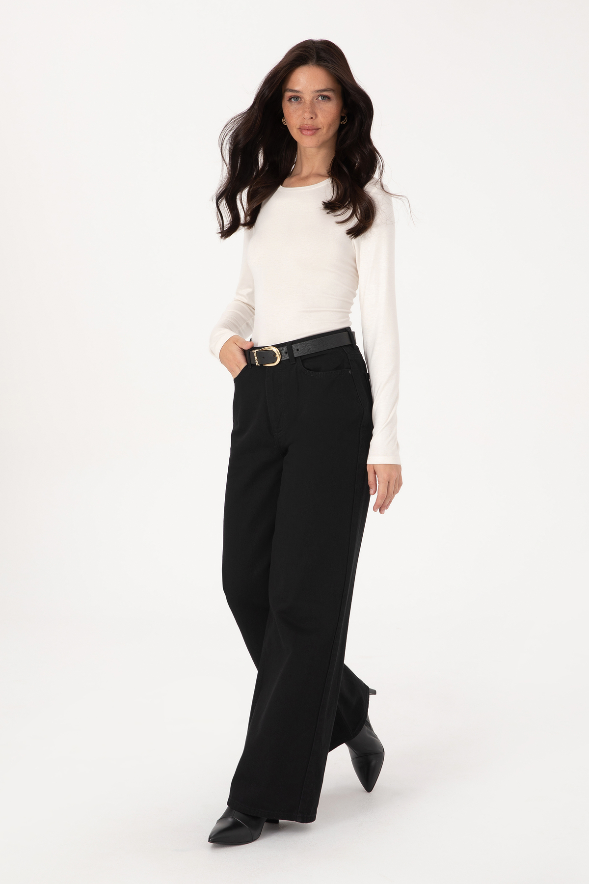 U.S. Polo Assn.  Kadın Siyah Jean Pantolon 50316781-DN0027 - Görsel 3