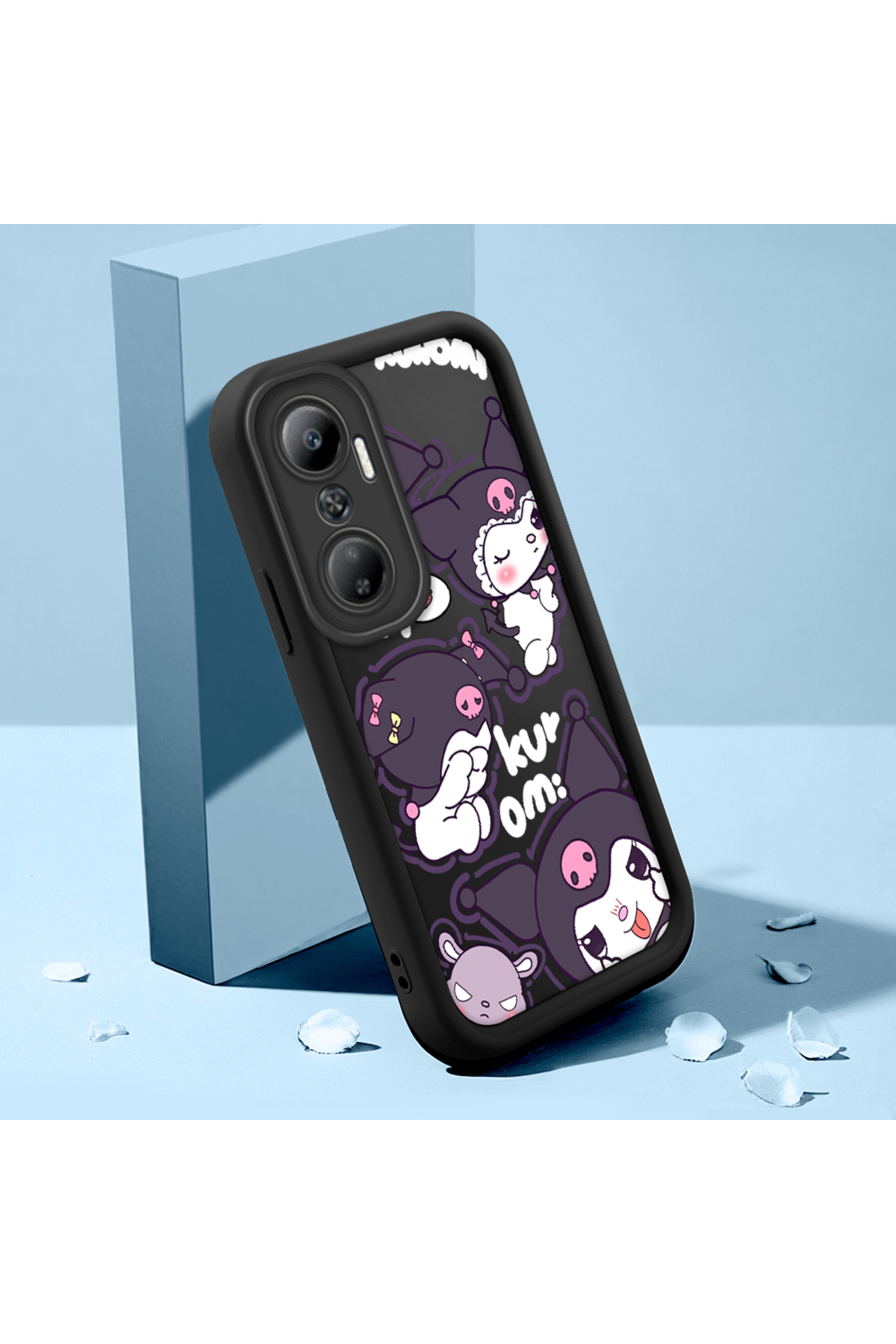 Infinix Hot 20 Compatible Black Silicone Animation Pattern High Impact Protection Phone Case