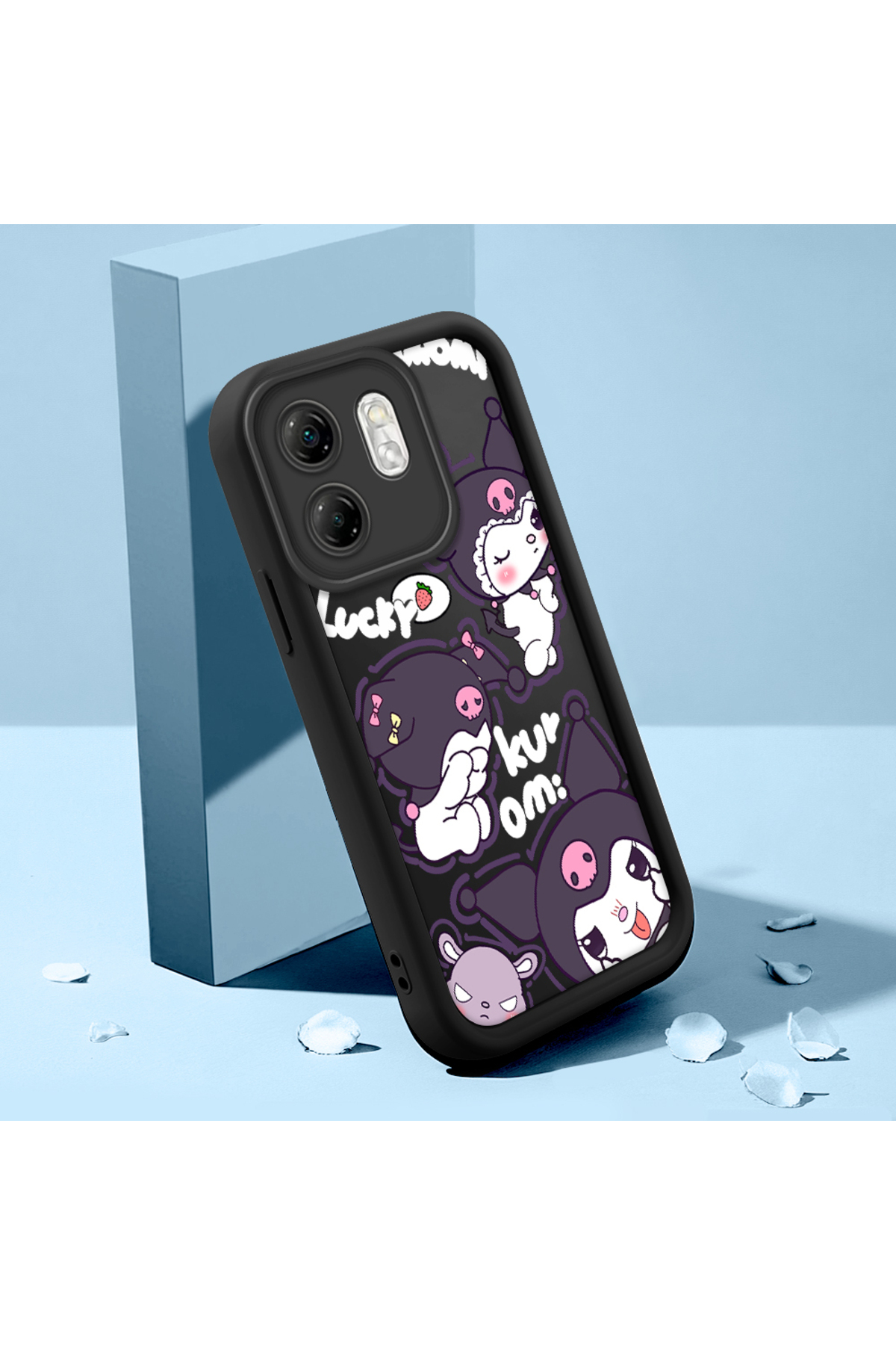 Infinix Smart 9 Compatible Black Silicone Animation Pattern High Impact Protection Phone Case