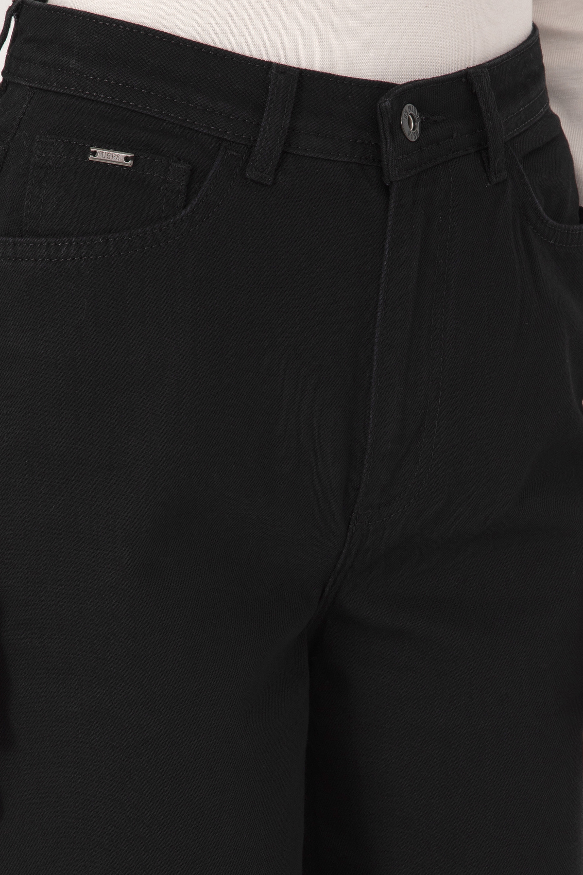 U.S. Polo Assn.  Kadın Siyah Jean Pantolon 50316781-DN0027 - Görsel 5