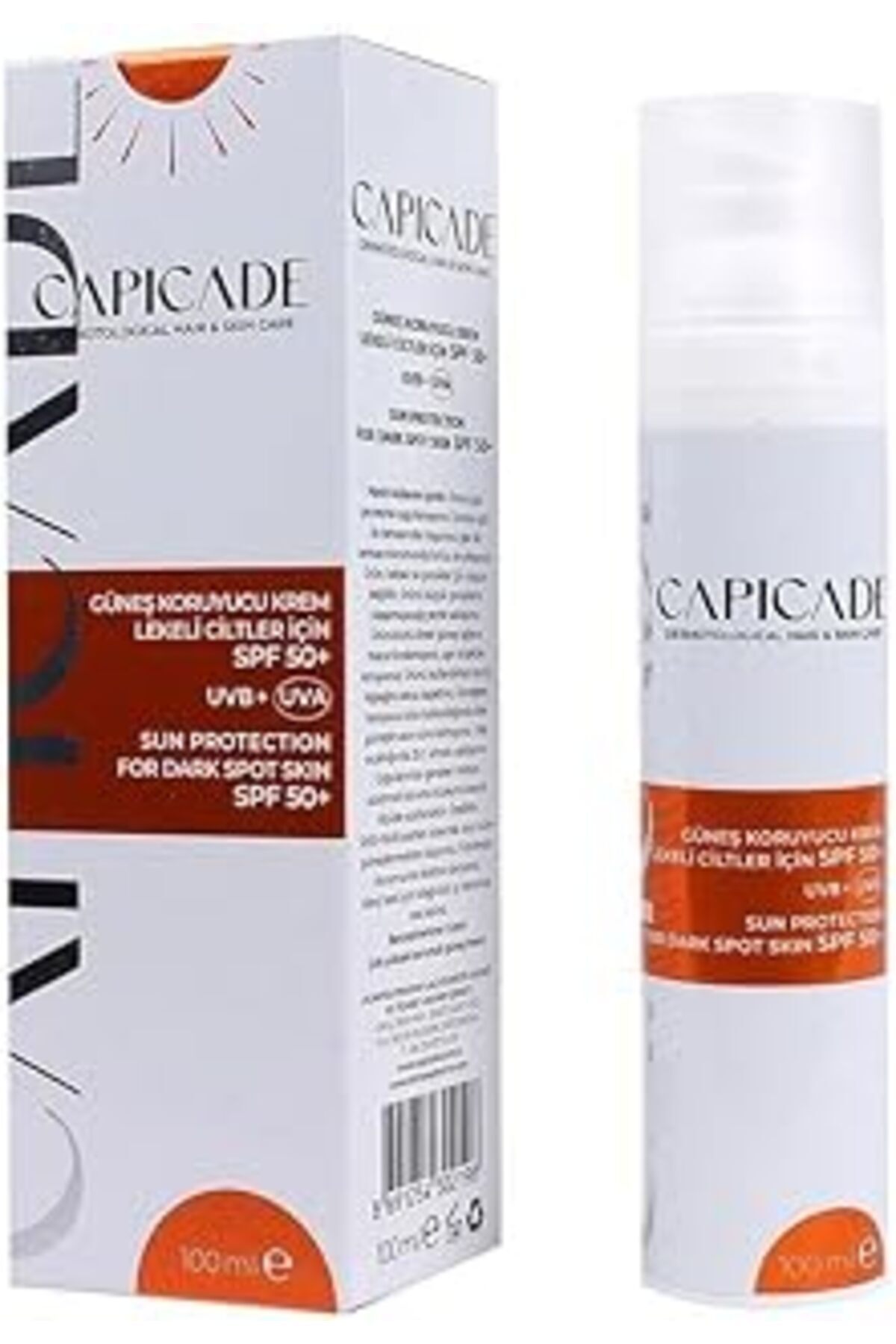 Capicade Güneş Spf 50 Ve Krem Lekeli Cilt 100 Ml