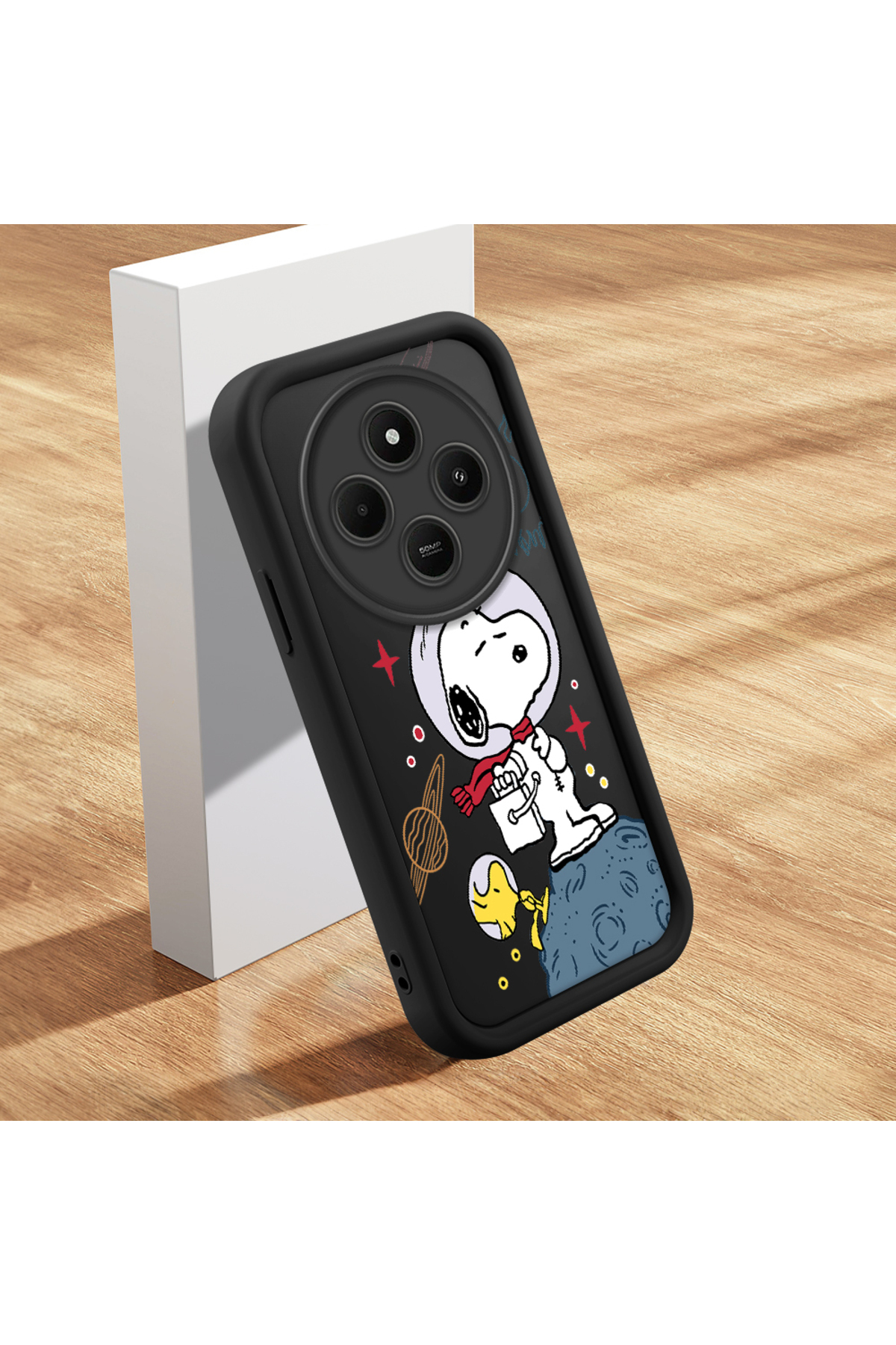 Xiaomi Redmi 14c Compatible Black Silicone Cartoon Case Shock Protection