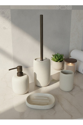 Nese AVM Taş Dokulu 4'lü Banyo Seti