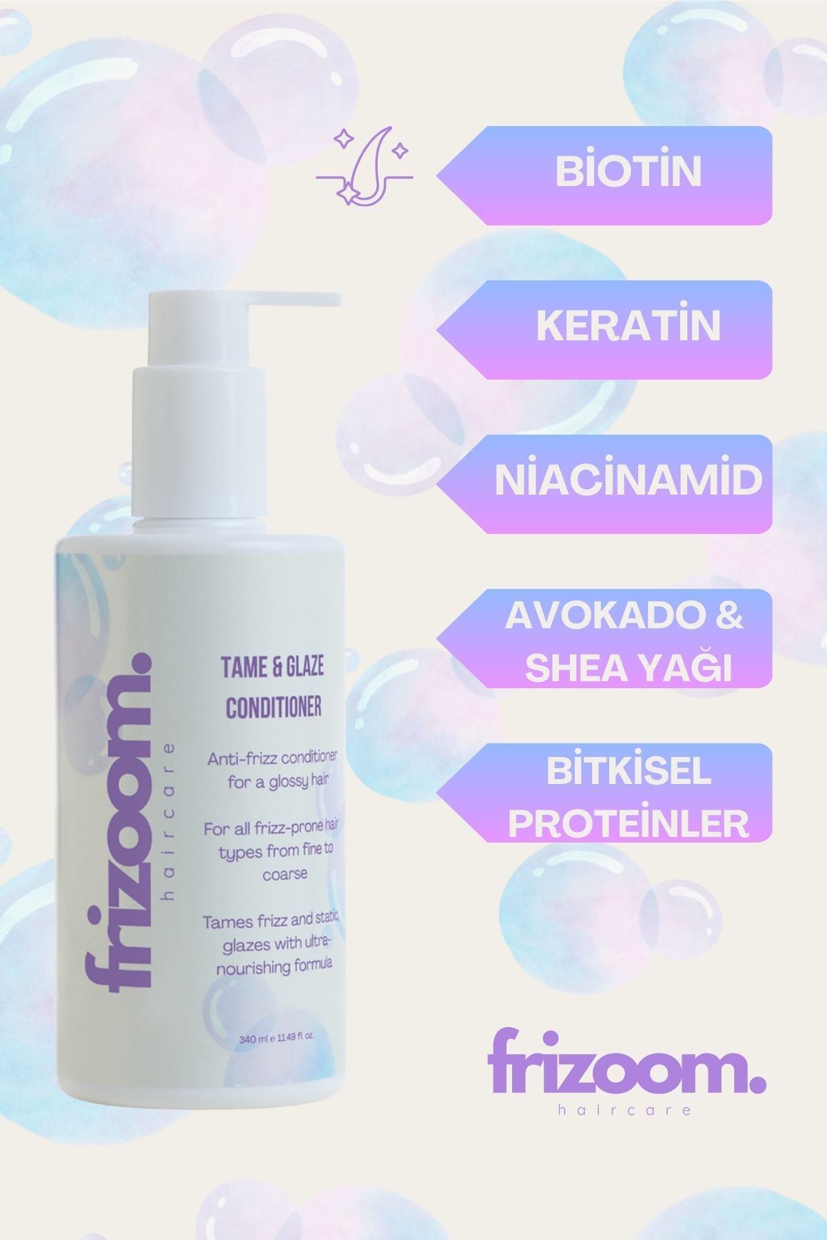 Elektriklenme ve Kabarma Karşıtı Parlaklık Veren Saç Kremi (Tame & Glaze Conditioner) — TYCAD6D0167A3E00698E14D00 — تصویر 3 از 6