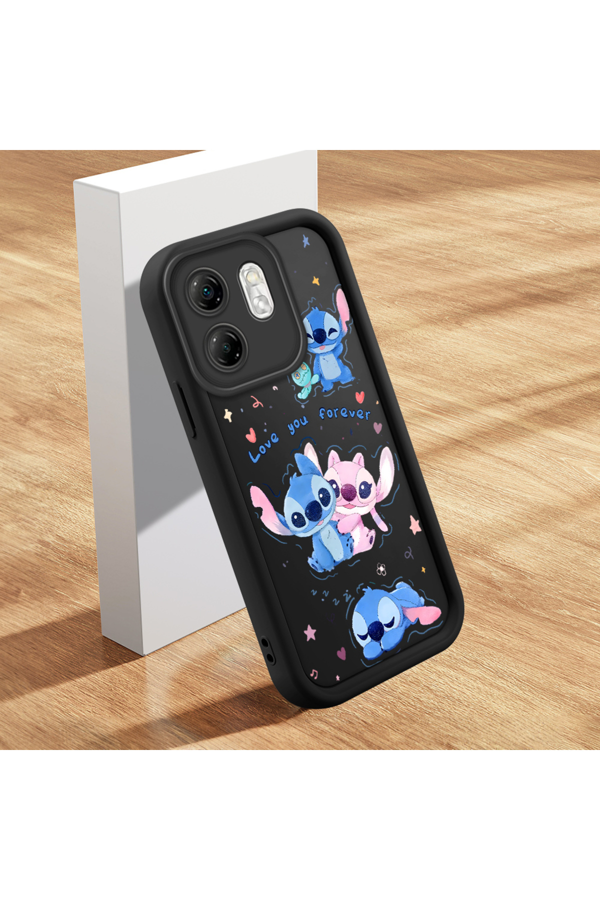 Infinix Smart 9 Compatible Black Silicone Stitch Pattern Shock Absorber Pouch
