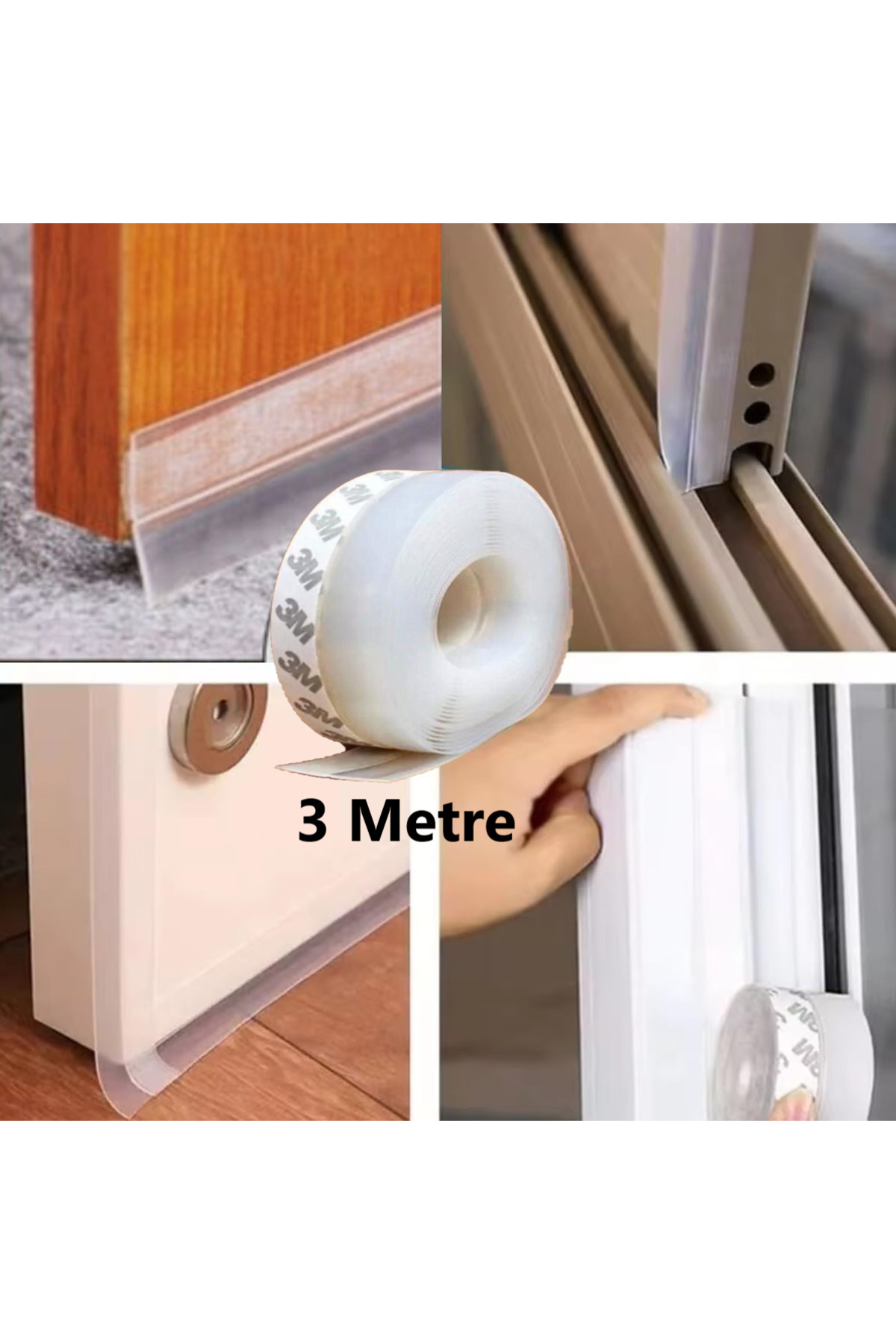 Transparent Windproof Silicone Tape Sealed Door Sill Tape, Wind Dust Pest Control Tape