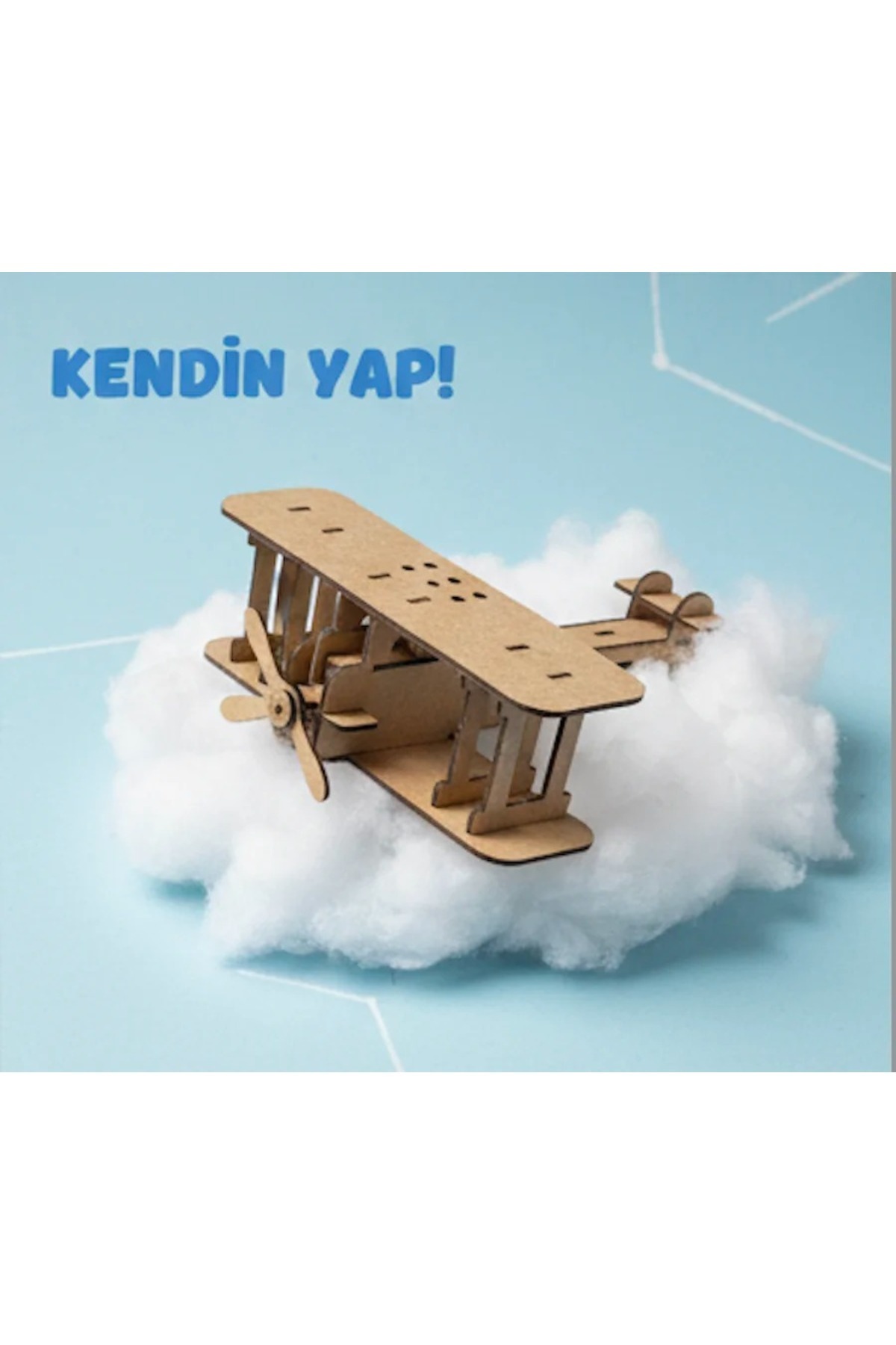 6. Pro Kendin Yap Ahşap Maket Uçak Hobi Seti