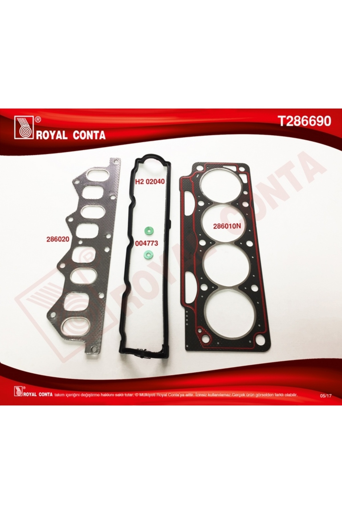 Royal ÜST TAKIM CONTA CLIO I 91&gt; 1.8 LAGUNA-MEGANE I 95&gt; 1.8-2.0 F3P 710/F3P 714 KEÇESİZ ÜST TA