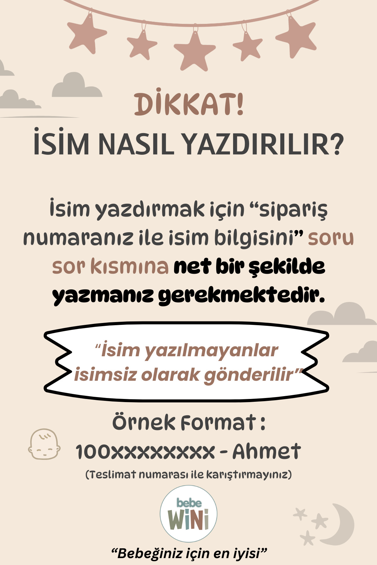 Bebe wini %100 Pamuklu Müslin Tek Kat İsimli Puset Örtüsü MN75 fotoğrafı 2 (önizleme)