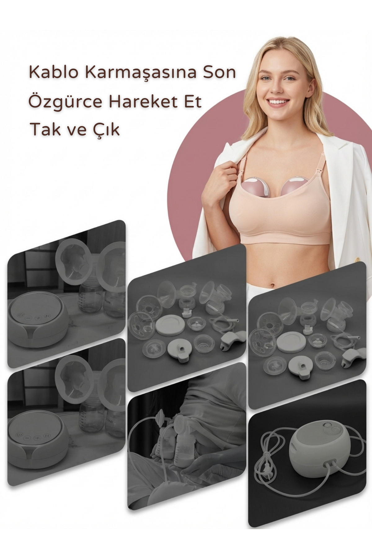 Kiwi Momy S15 Pro Süt Artıran Giyilebilir Göğüs Pompası, Ultra Sessiz - Gizli, 4 Mod 12 Seviye, LED Panel fotoğrafı 3 (önizleme)