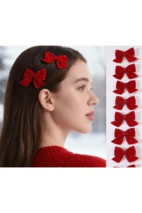 Nobrand 2 li kadife kurdele toka,kırmızı toka,christmas toka,noel