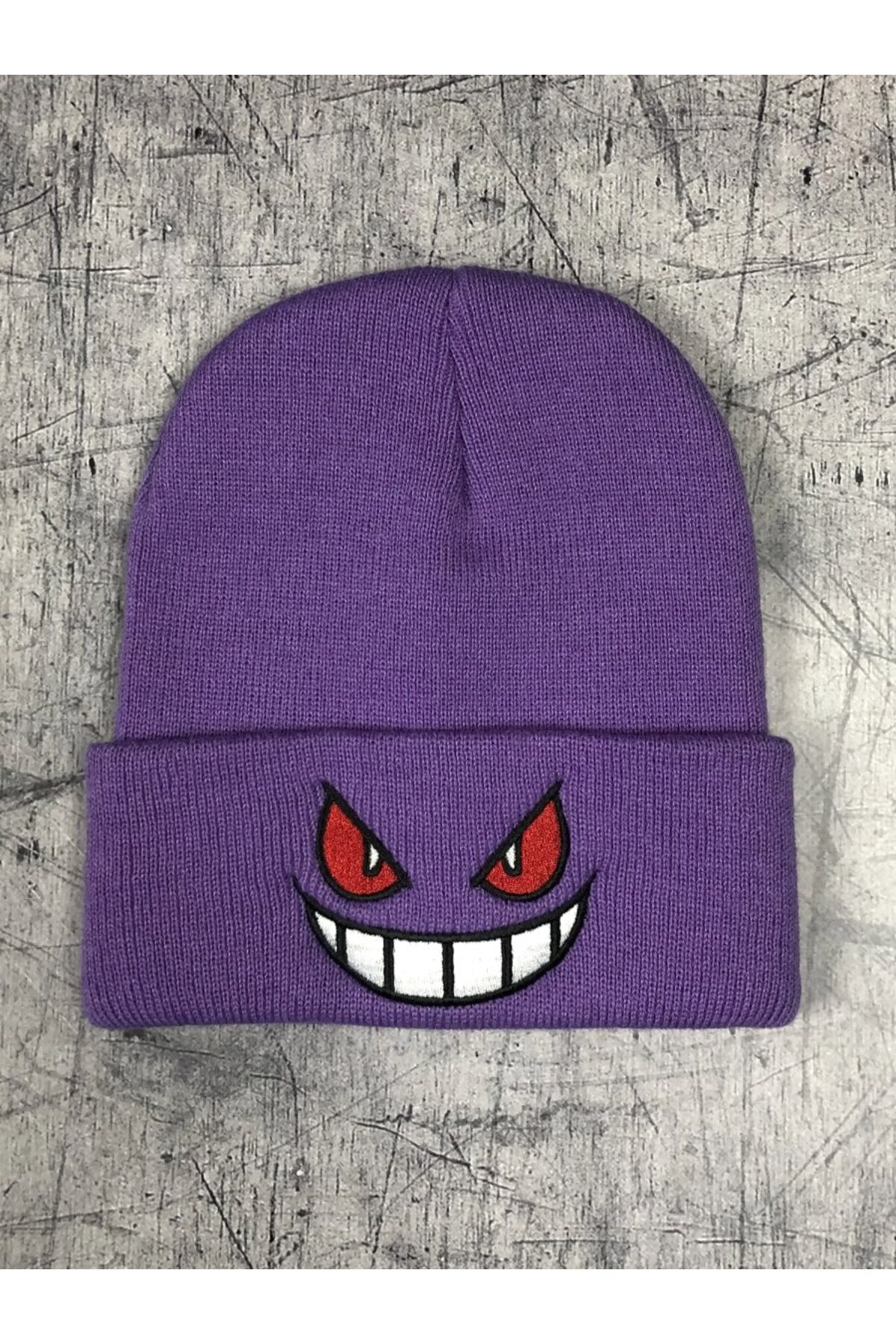 FG KONNİCHİWA Gengar Pokémon KIŞLIK BERE GÜNLÜK TREND MODA FASİON görsel 2
