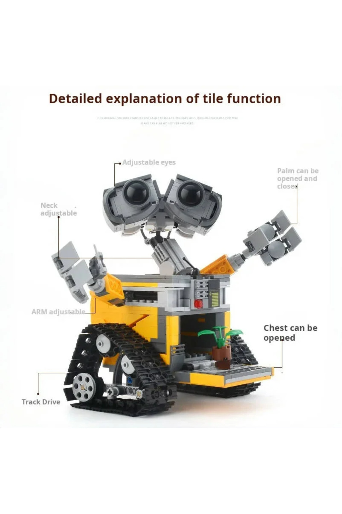 ۶۸۷ عدد بدون جعبه، ۶۸۷ عدد بلوک‌های ساختمانی ربات وا-والی، ربات مجموعه فیلم، سازگار با دکوراسیون خانگی