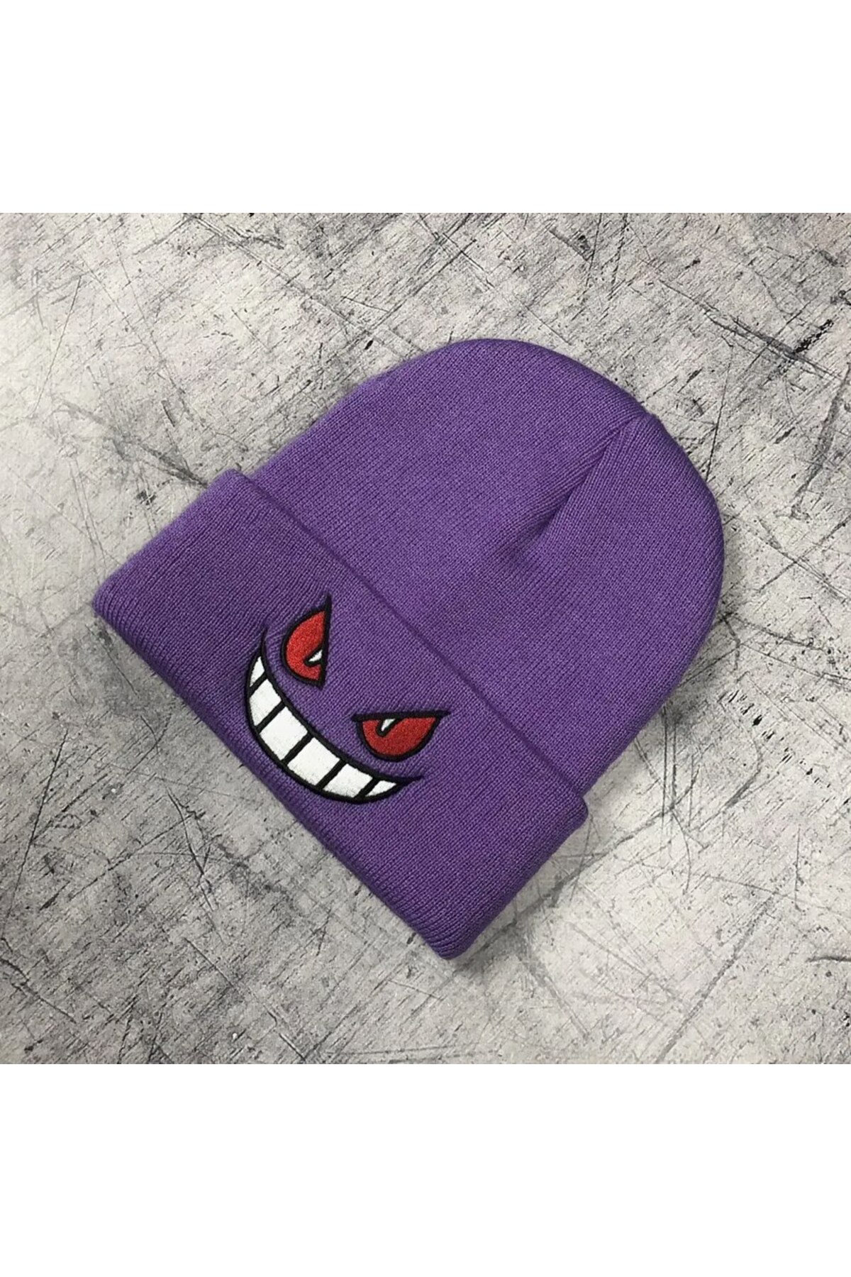 FG KONNİCHİWA Gengar Pokémon KIŞLIK BERE GÜNLÜK TREND MODA FASİON görsel 4