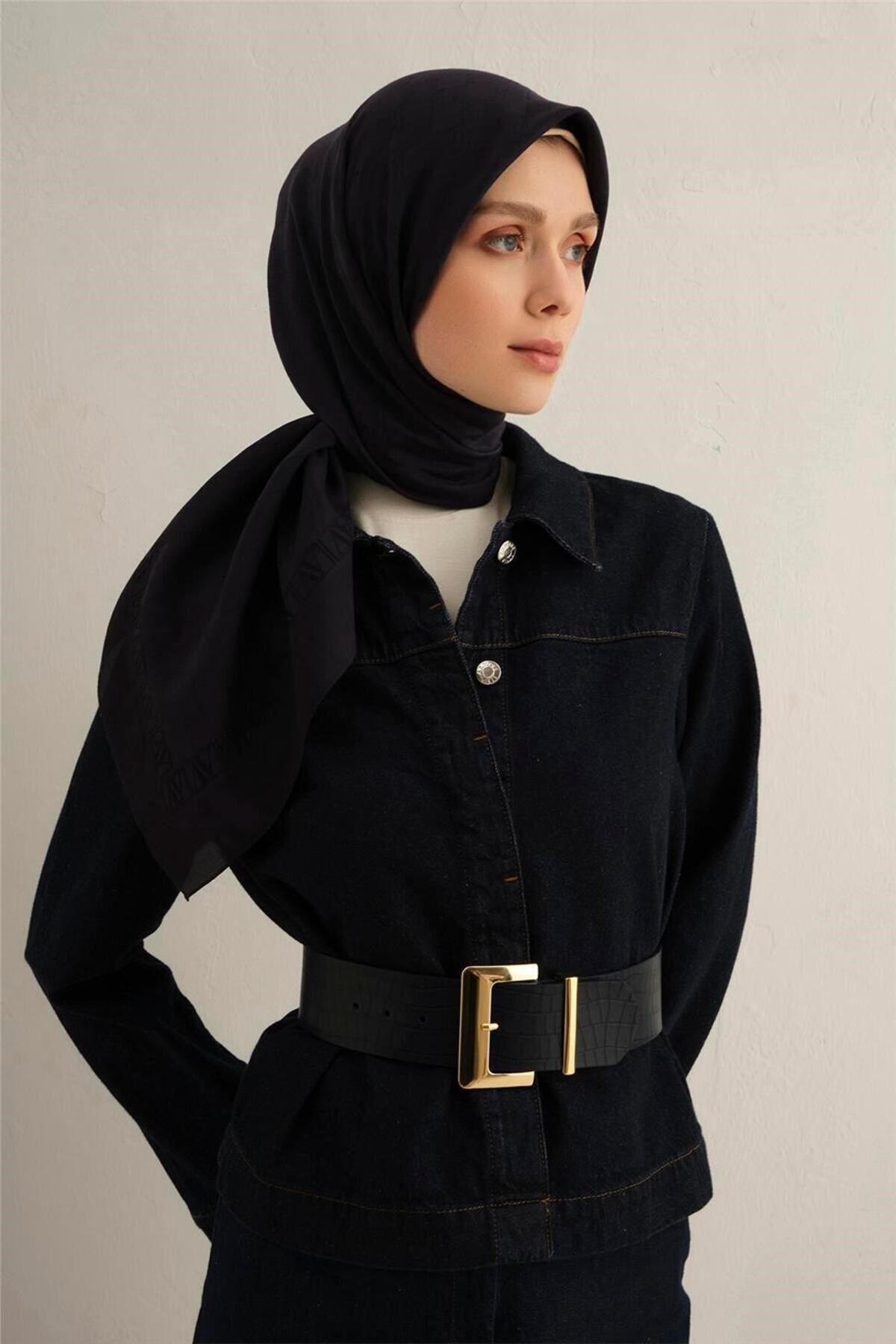 Şık Modern Eşarp Siyah Eşarp