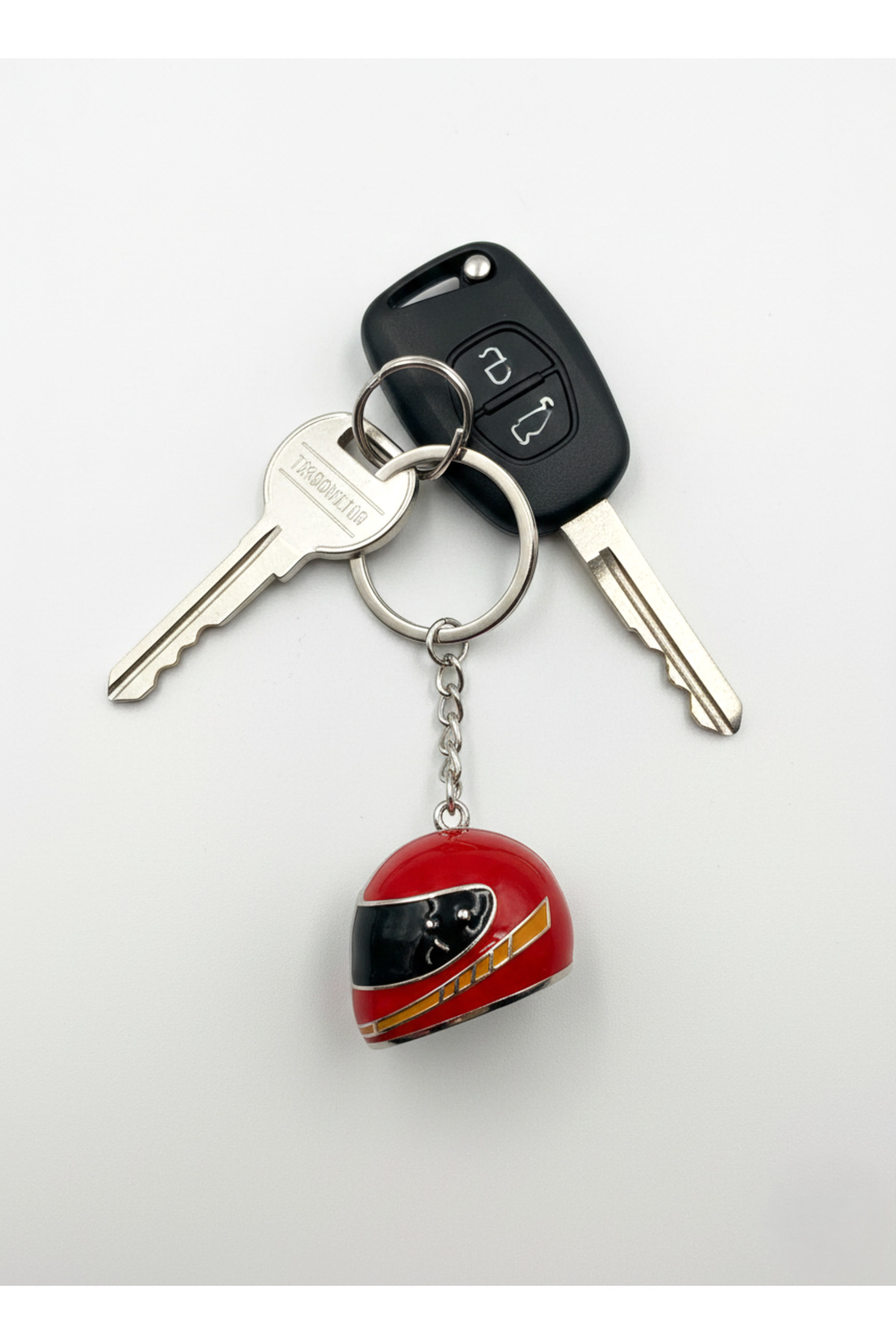 pivok Motosiklet Kaskı Anahtarlık Smile Gülen Yüz Detaylı Metal