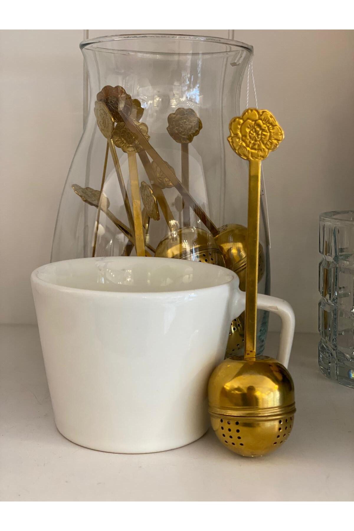 Dekordan House Gold Çay Süzgeci