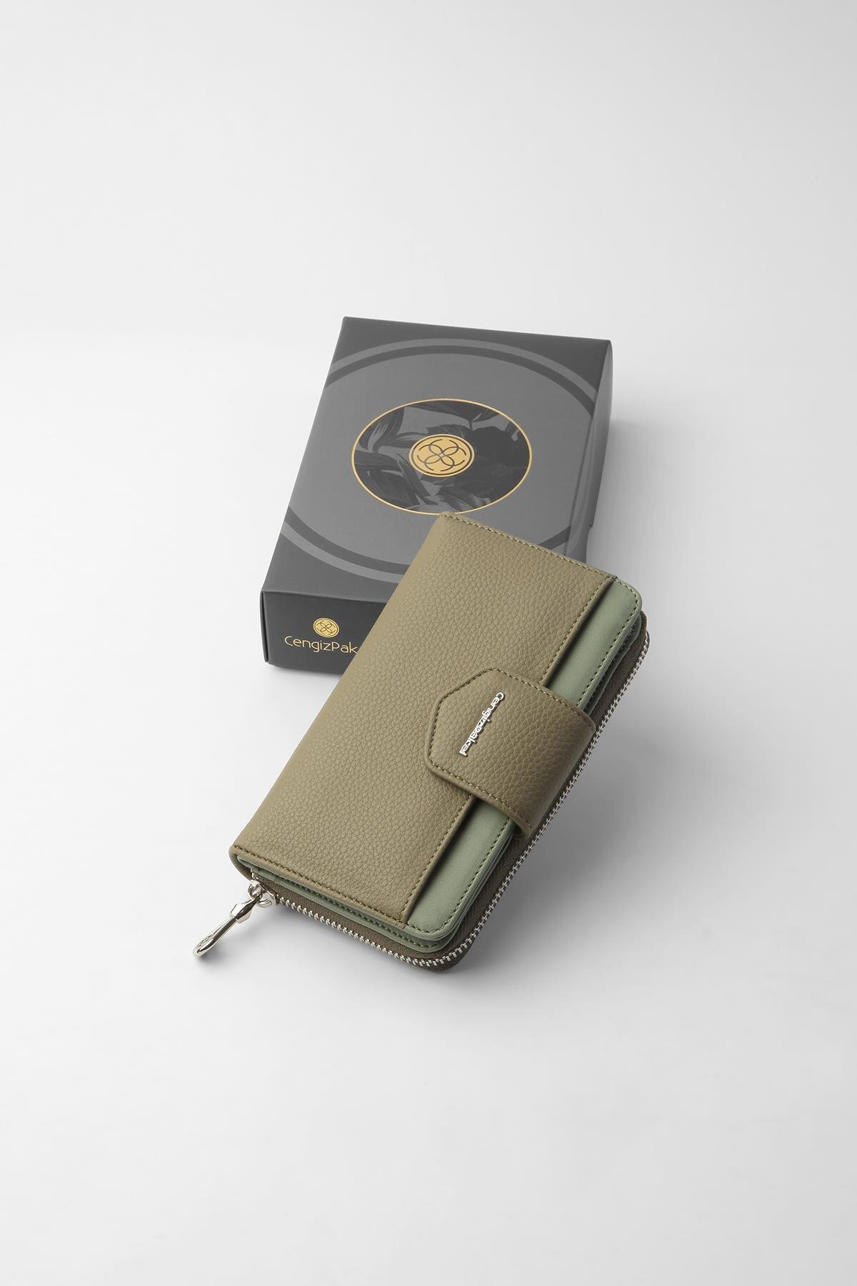 Cengiz Pakel  Nova Orta Boy Kadın Cüzdan – 65316 - Haki - Görsel 4