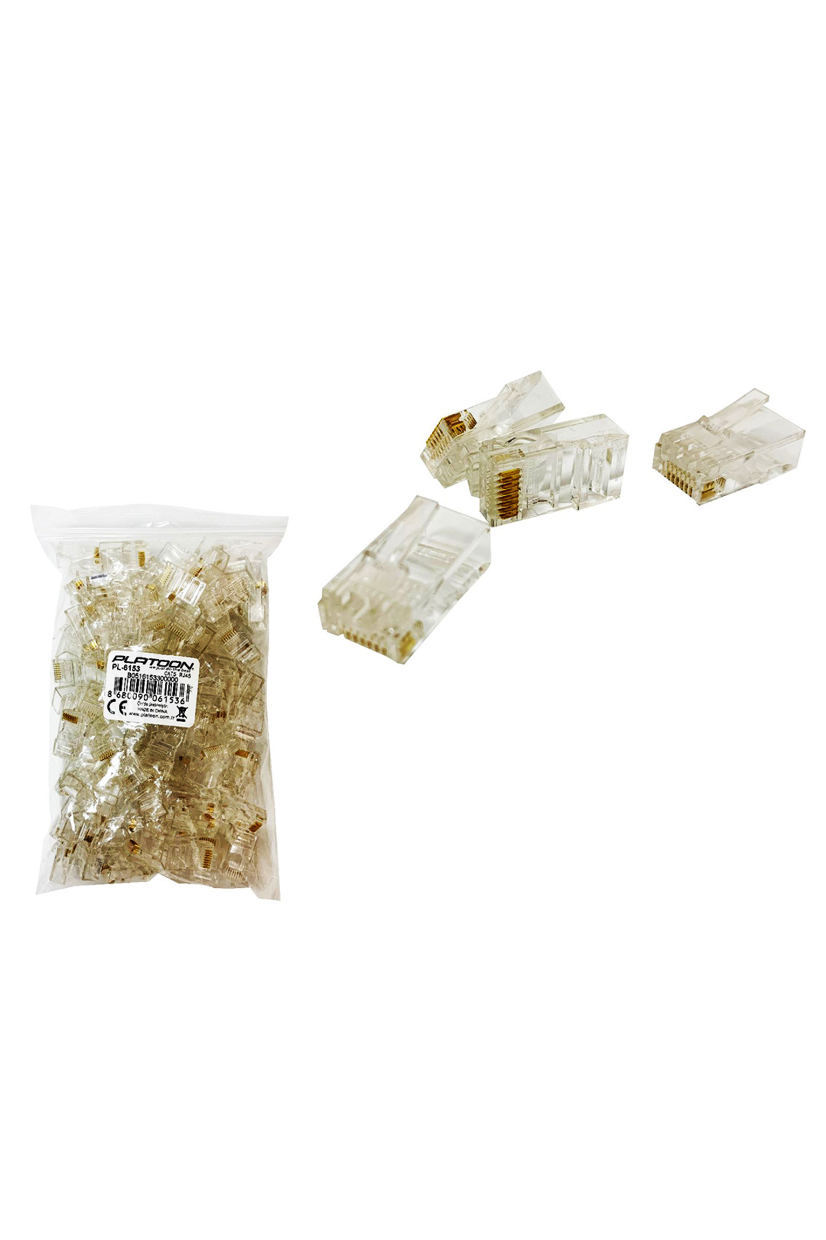 posy 100 Parça Starndart İnternet Ethernet Jack Jak Pl-6153 (5343)