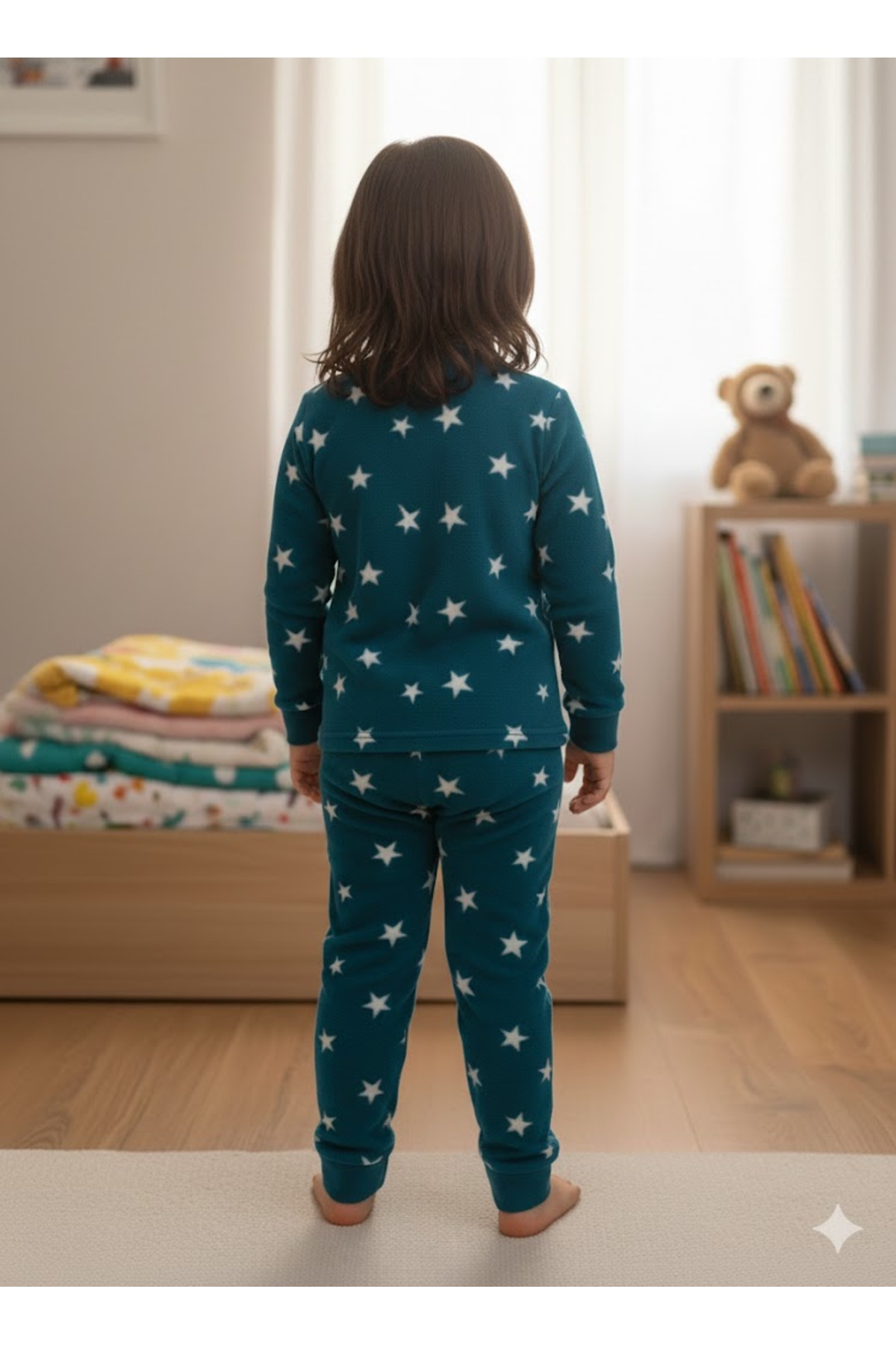 sleeproom Yıldızlı Tıraşlı Polar Çocuk Pijama Takım fotoğrafı 4 (önizleme)