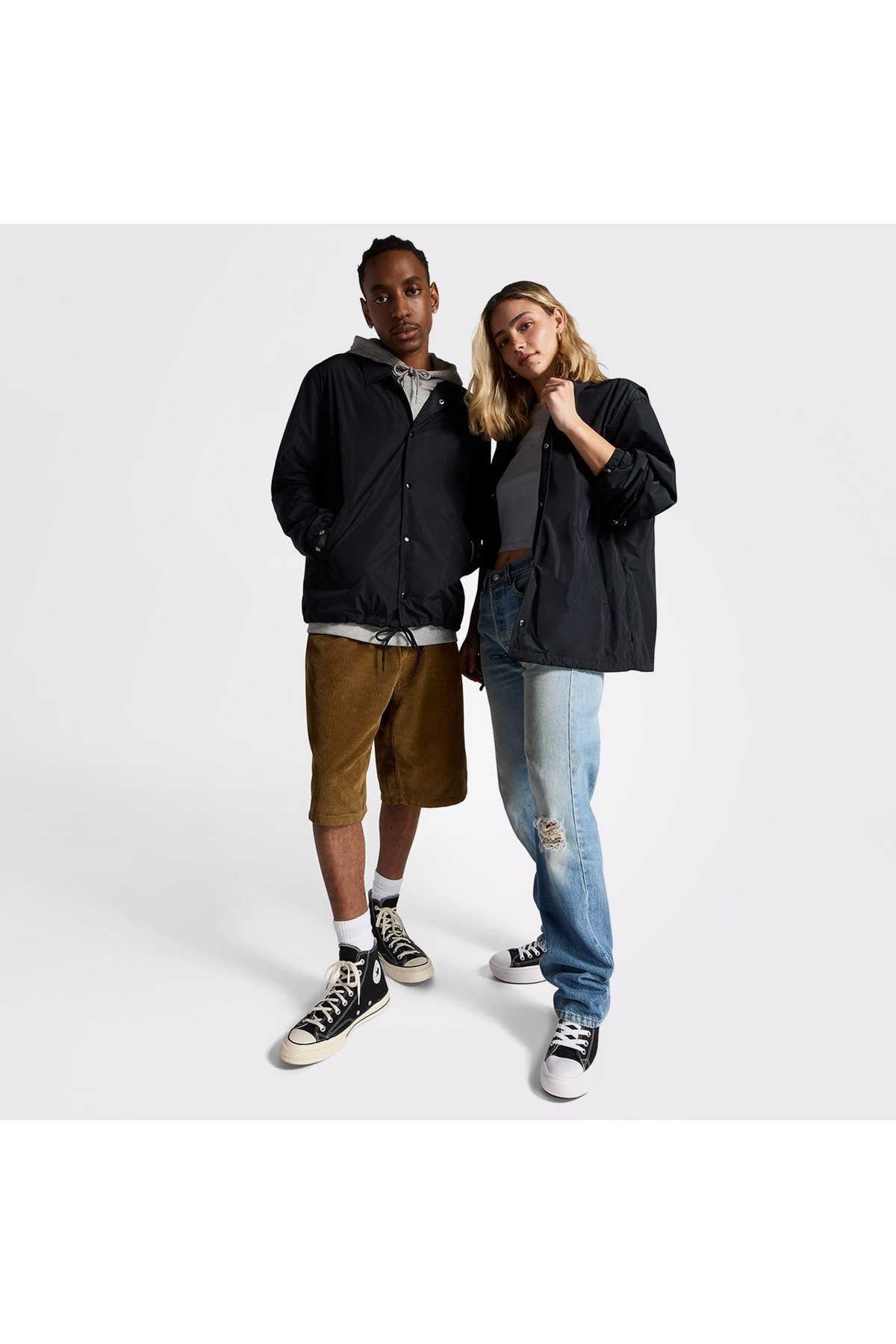Converse Go-To Unisex Siyah Yağmurluk görsel 2