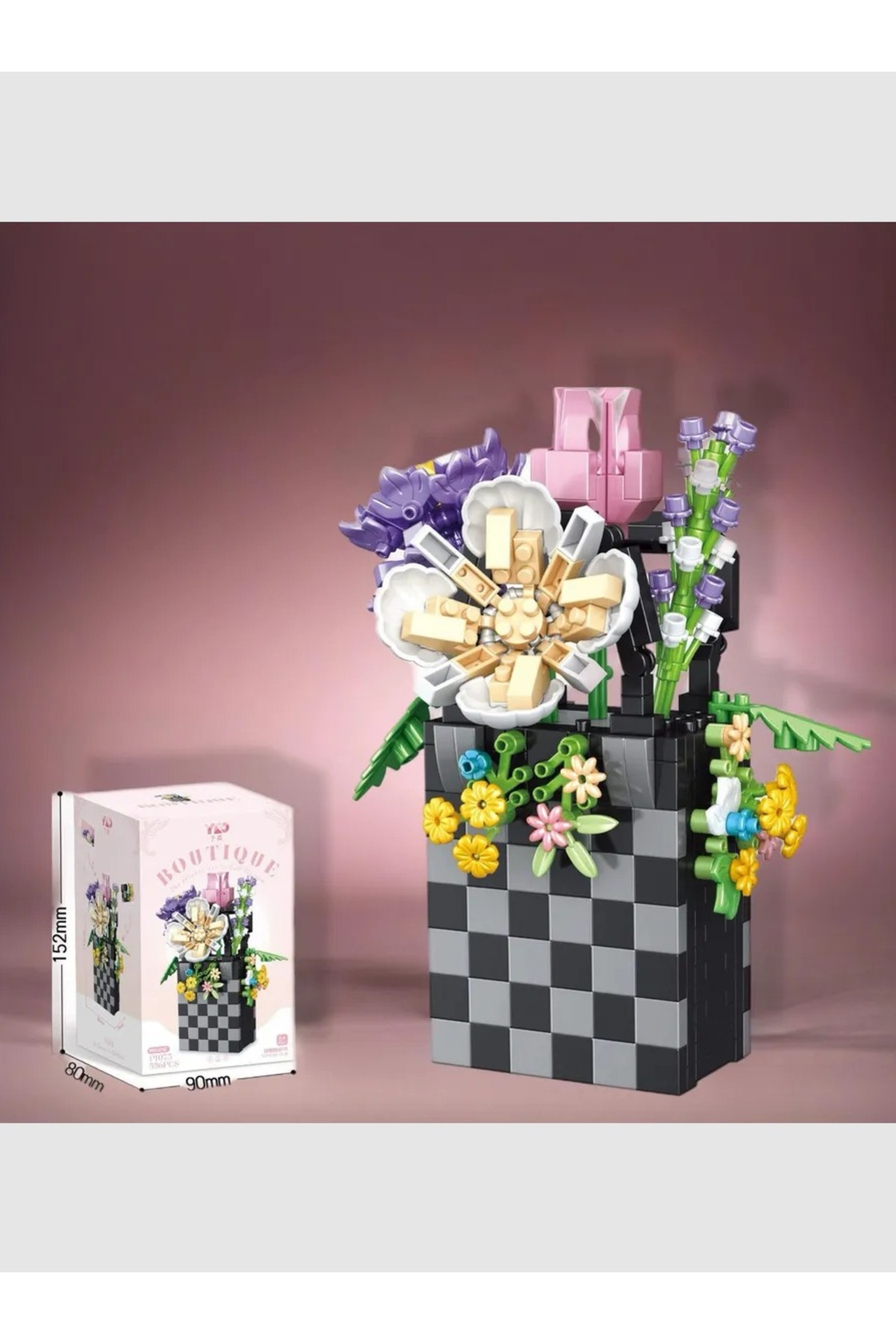 مجموعه بوتیک بوکه: P1073 | ۵۵۶ قطعه | بالای ۶ سال | ماکت گل ۱۱ سانتی‌متری