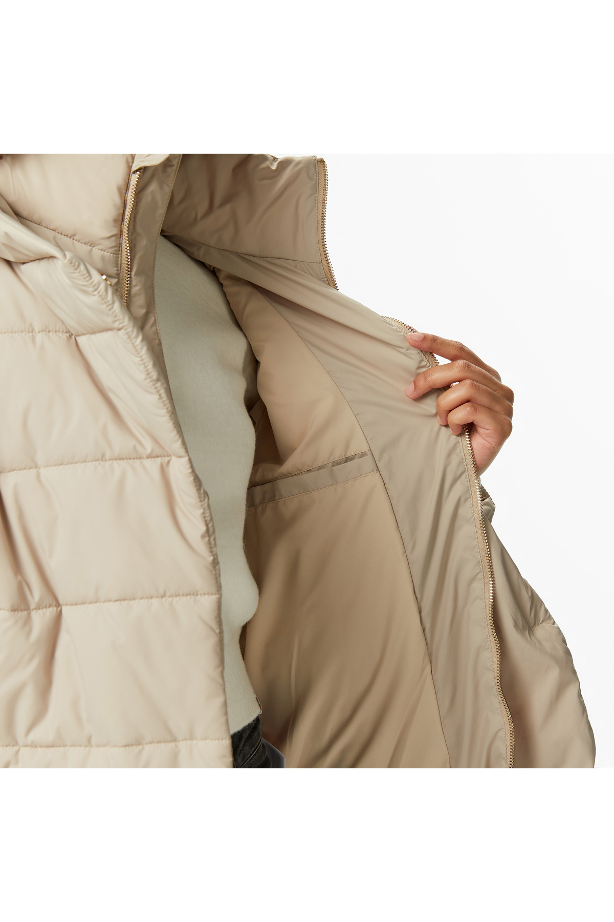 Nautica Kadın Bej Regular Fit Mont görsel 5