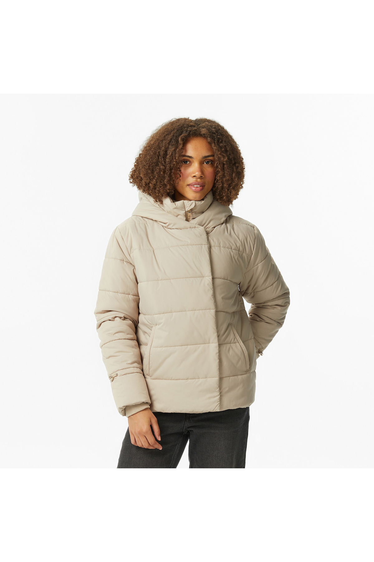Nautica Kadın Bej Regular Fit Mont görsel 3