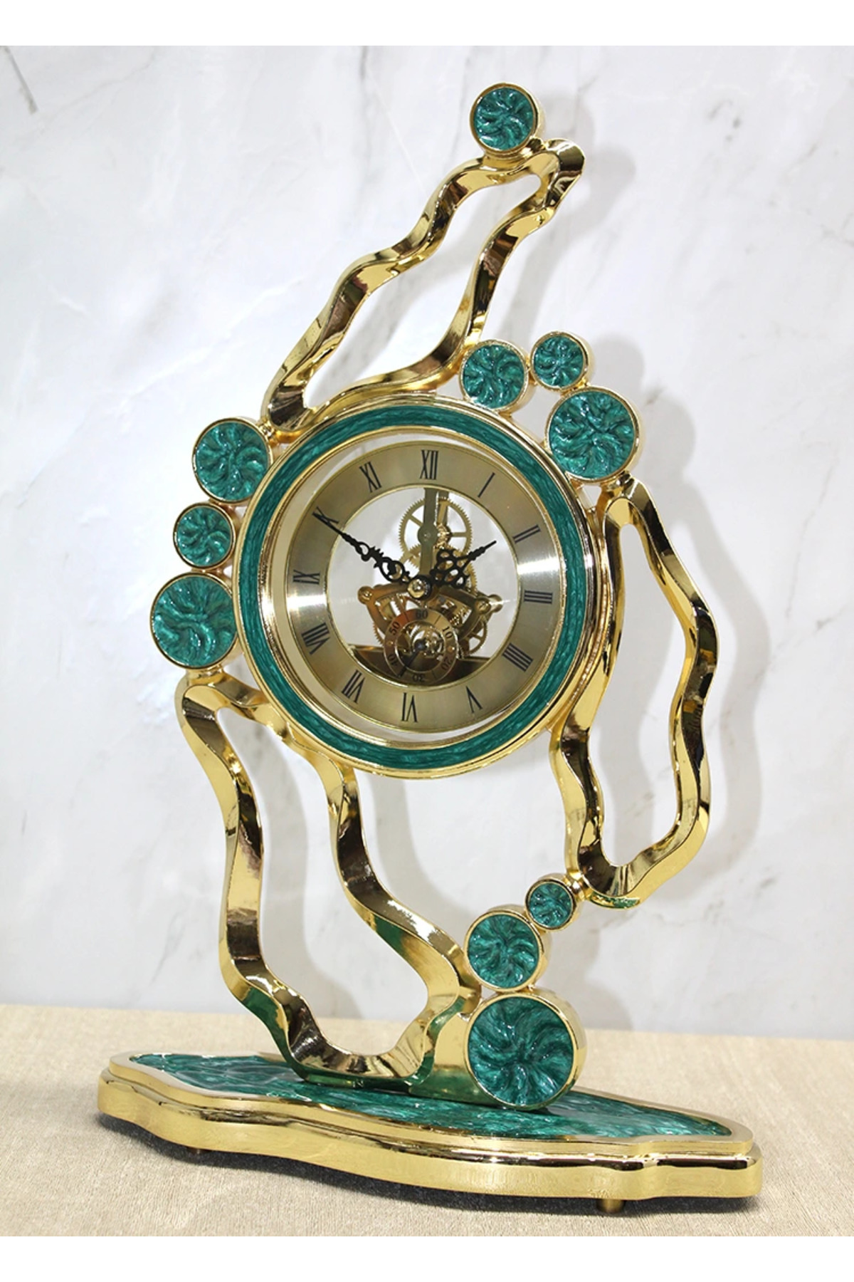 Epilons Özel Yeşim Tasarım Masa Üstü Saat